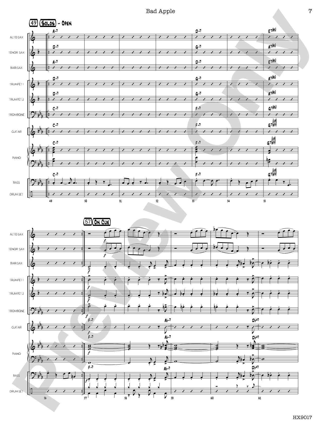 Bad Apple: Jazz Ensemble Conductor Score & Parts
