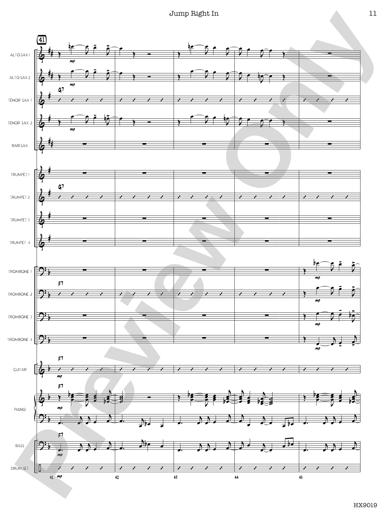 Jump Right In: Jazz Ensemble Conductor Score & Parts