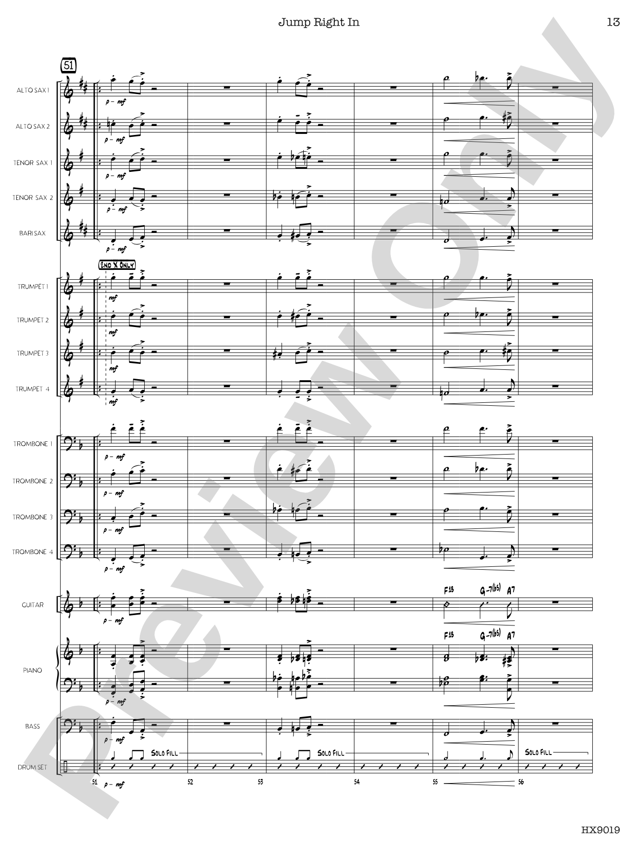 Jump Right In: Jazz Ensemble Conductor Score & Parts