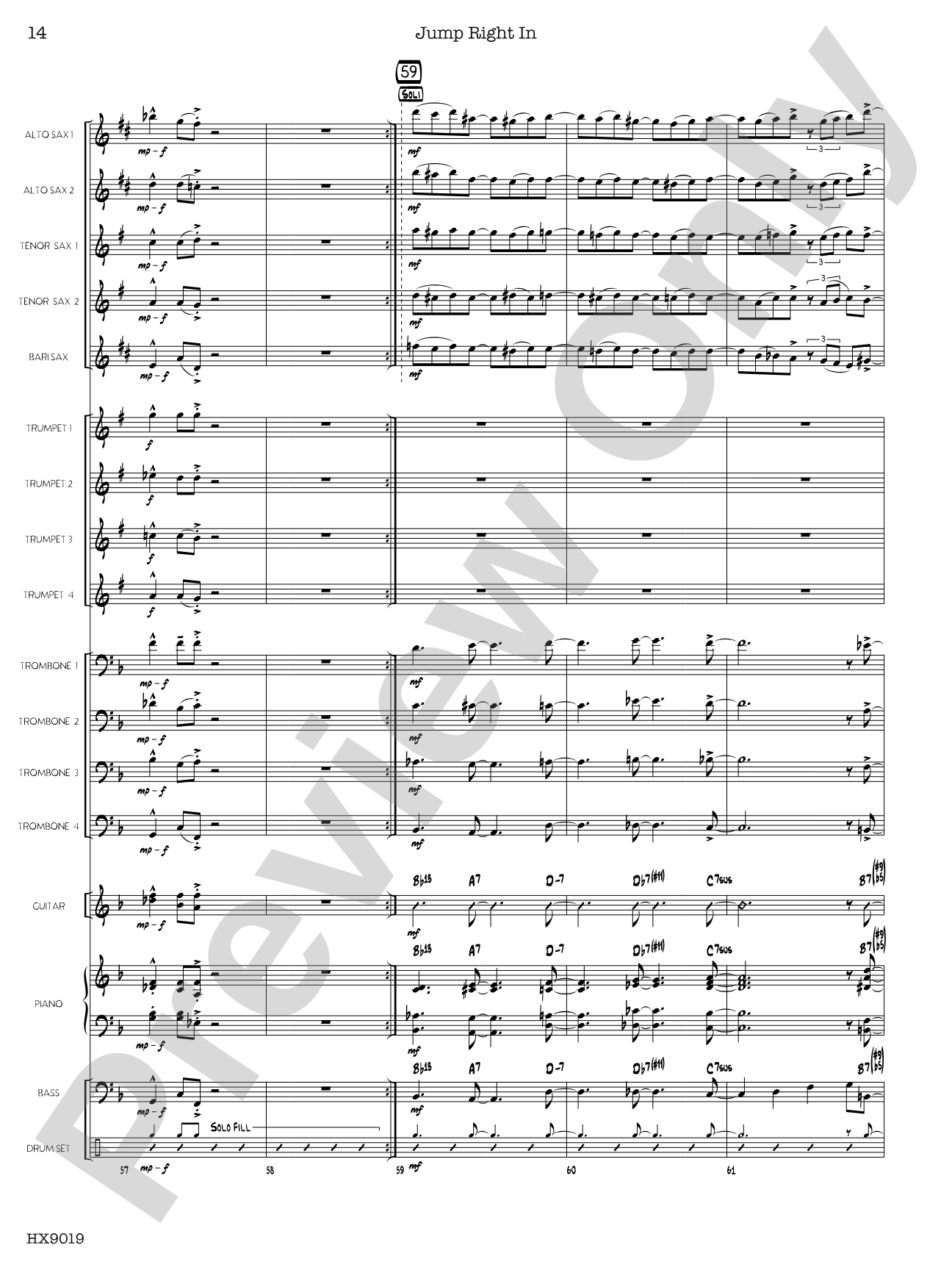 Jump Right In: Jazz Ensemble Conductor Score & Parts