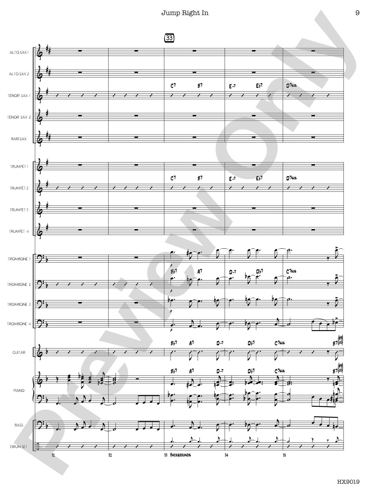 Jump Right In: Jazz Ensemble Conductor Score & Parts
