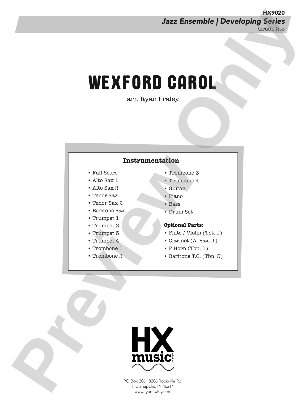 Wexford Carol: Score