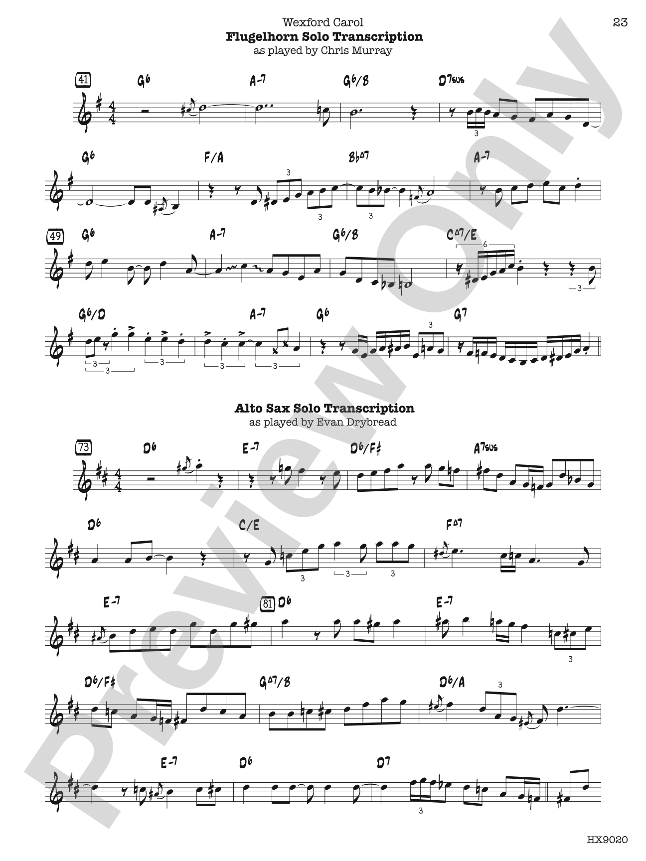 Wexford Carol: Score