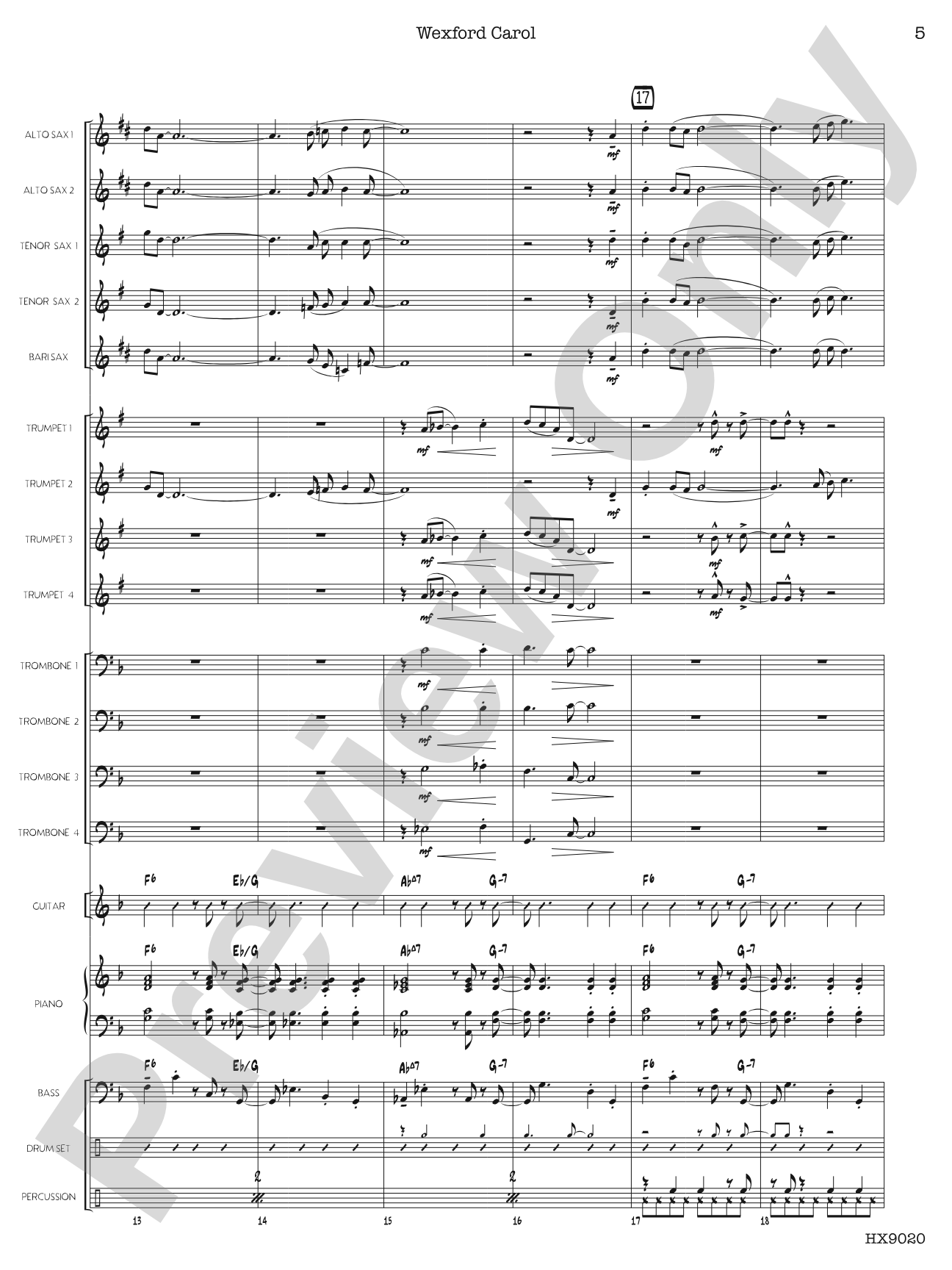 Wexford Carol: Score