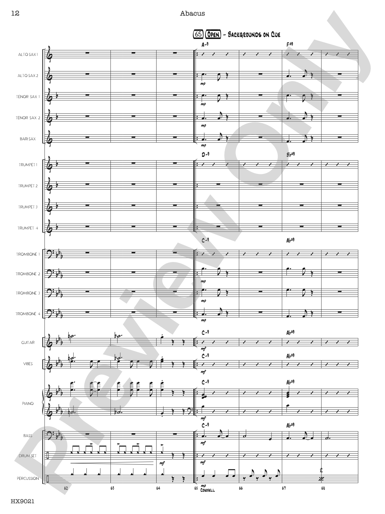 Abacus: Jazz Ensemble Conductor Score & Parts