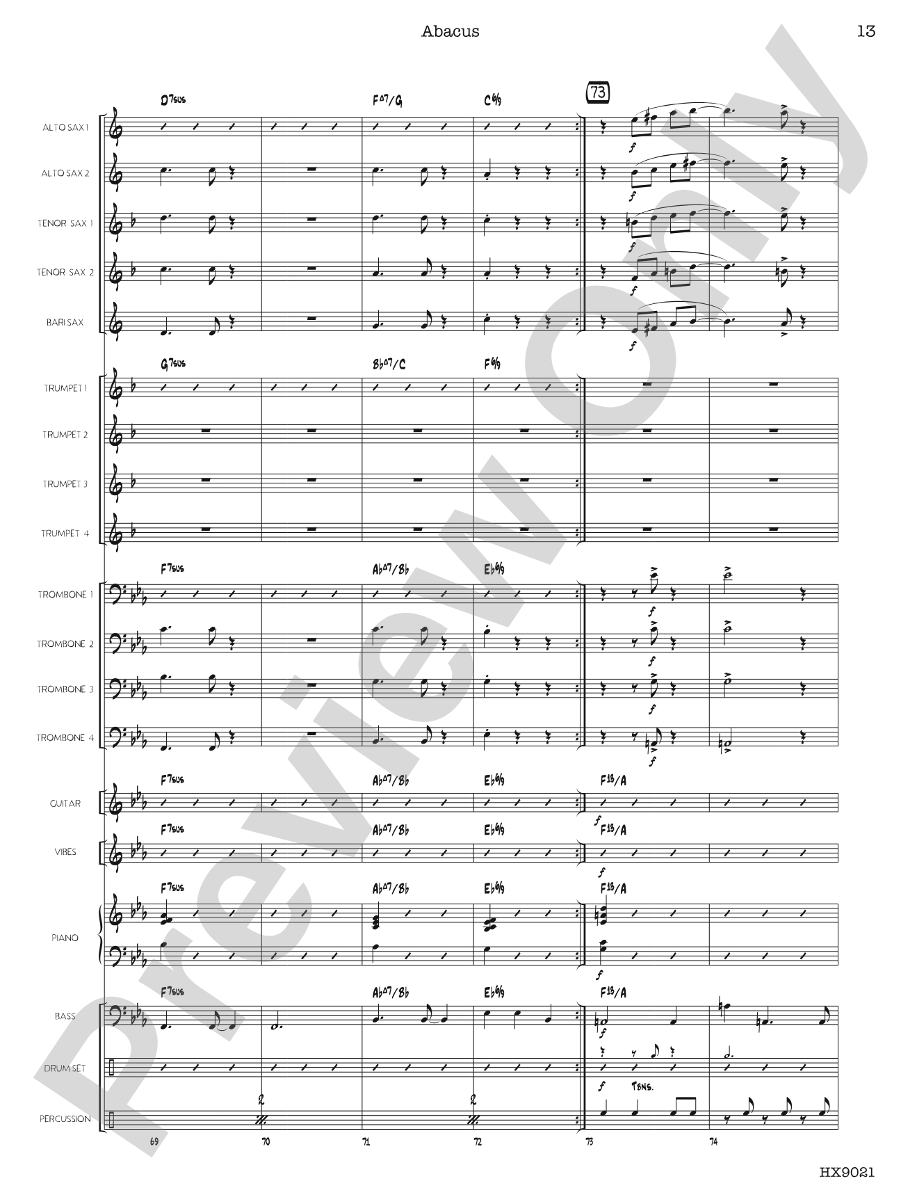 Abacus: Jazz Ensemble Conductor Score & Parts