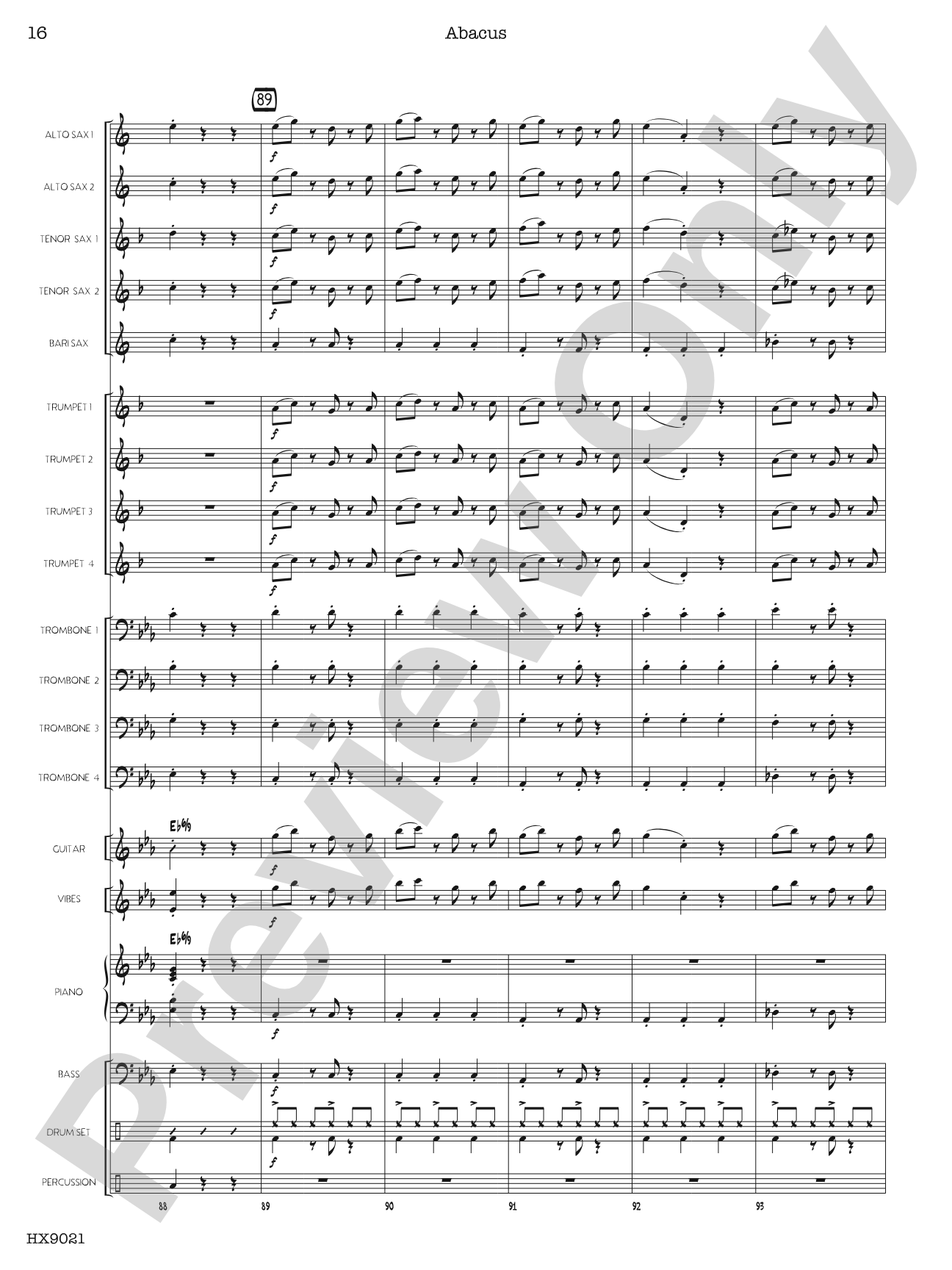 Abacus: Jazz Ensemble Conductor Score & Parts