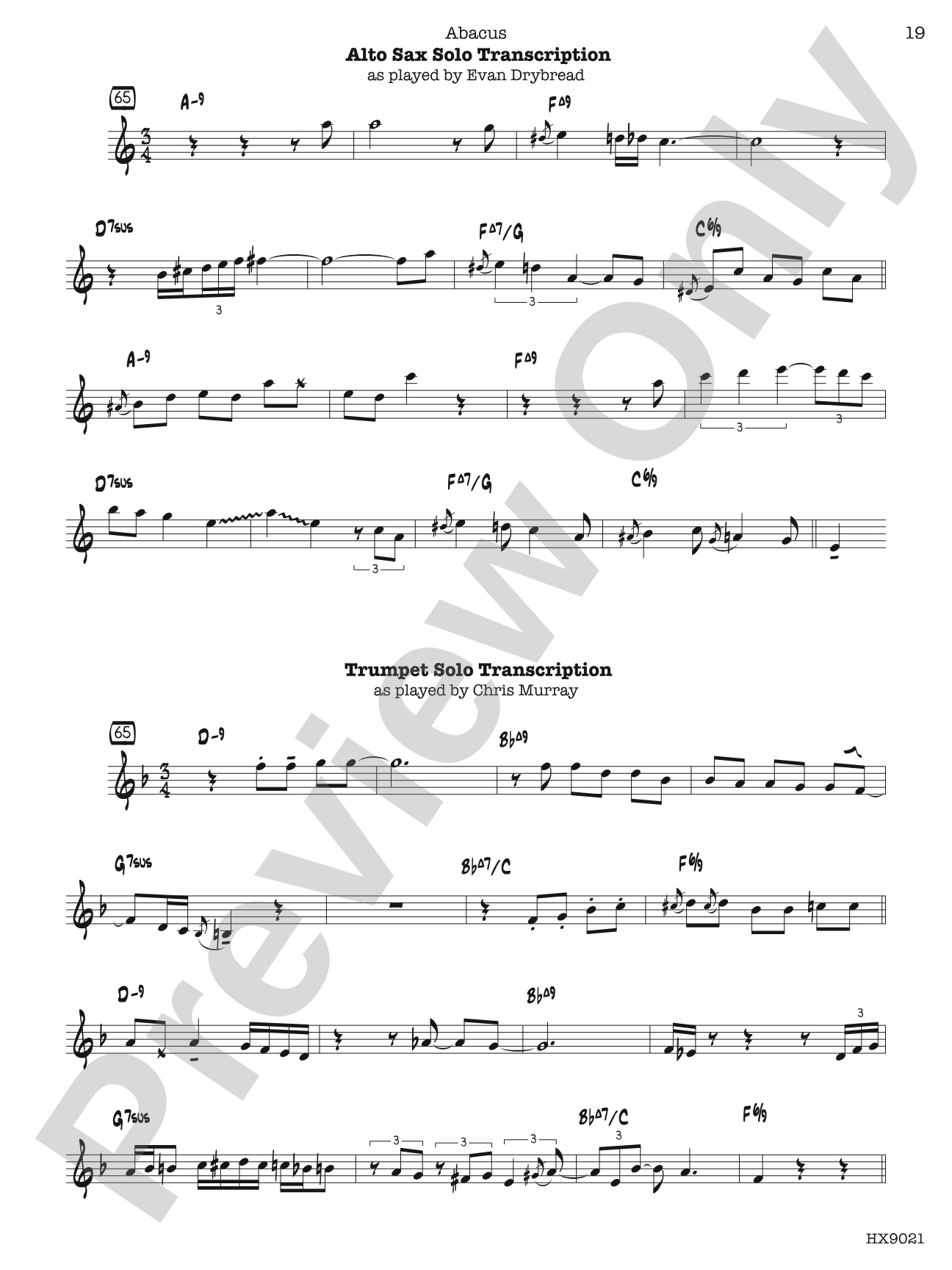 Abacus: Jazz Ensemble Conductor Score & Parts