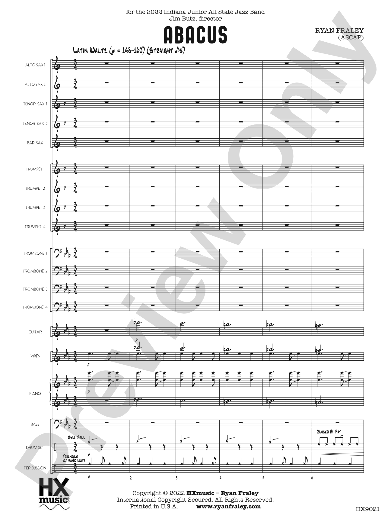 Abacus: Jazz Ensemble Conductor Score & Parts