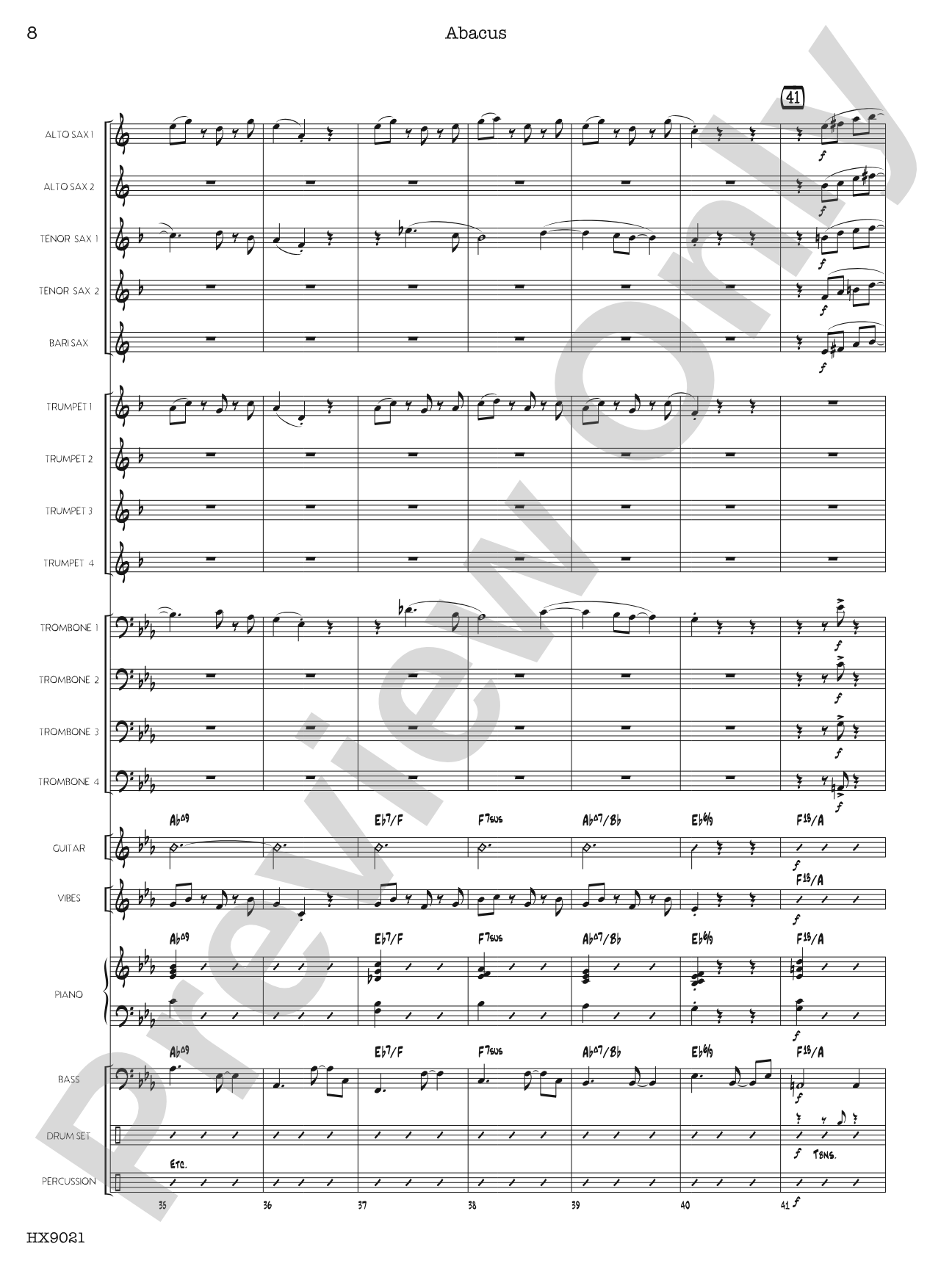 Abacus: Jazz Ensemble Conductor Score & Parts