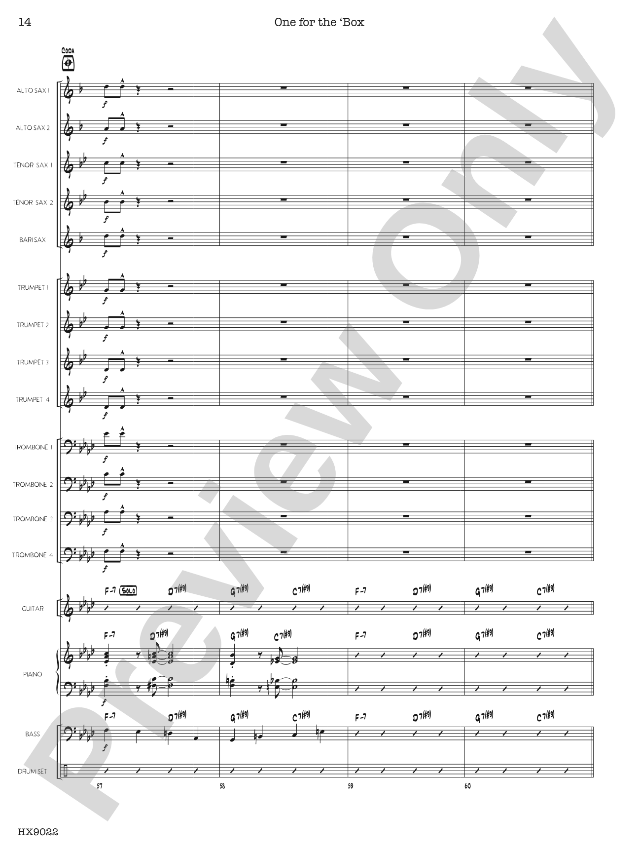 One for the 'Box: Jazz Ensemble Conductor Score & Parts