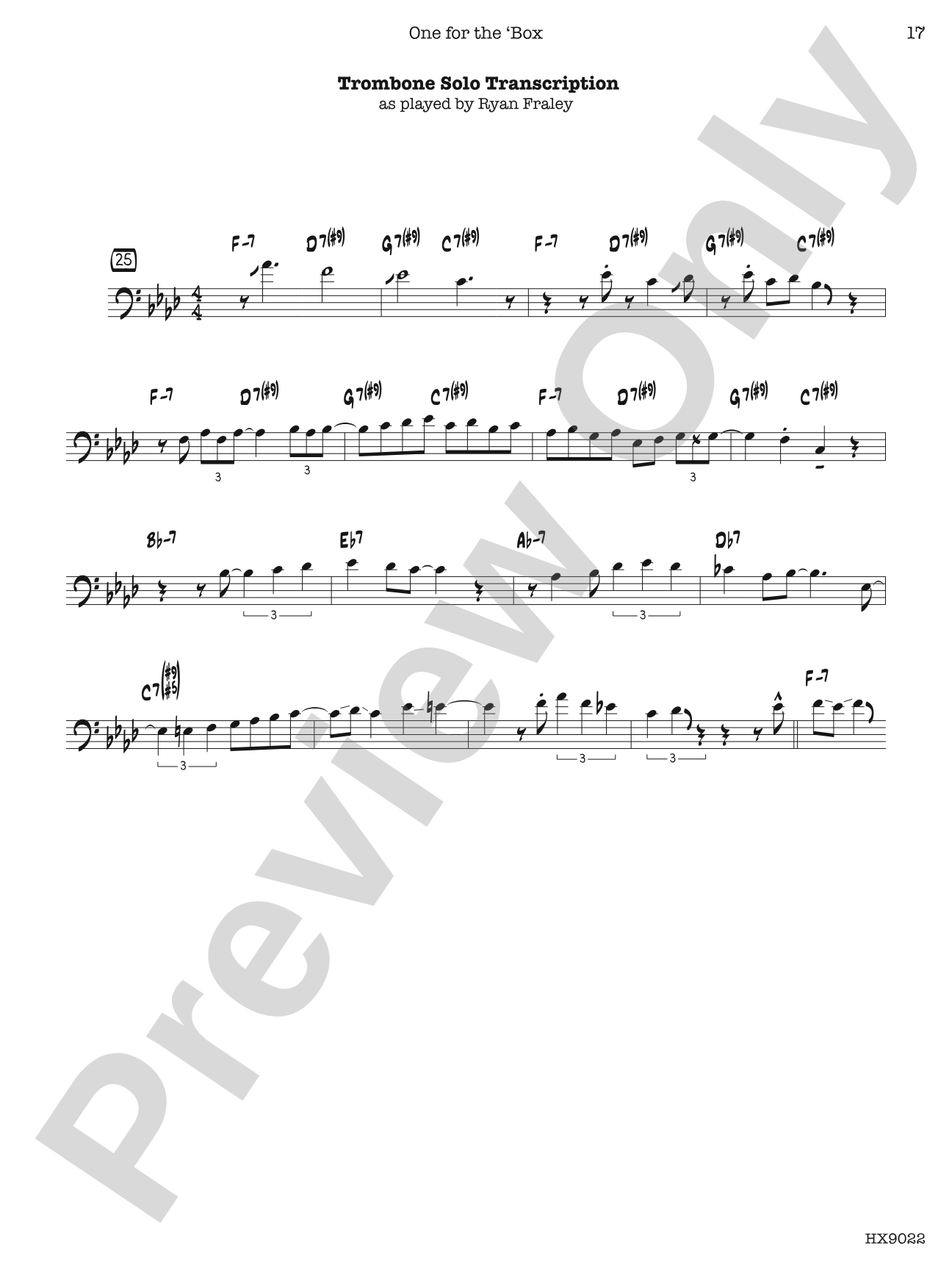One for the 'Box: Jazz Ensemble Conductor Score & Parts