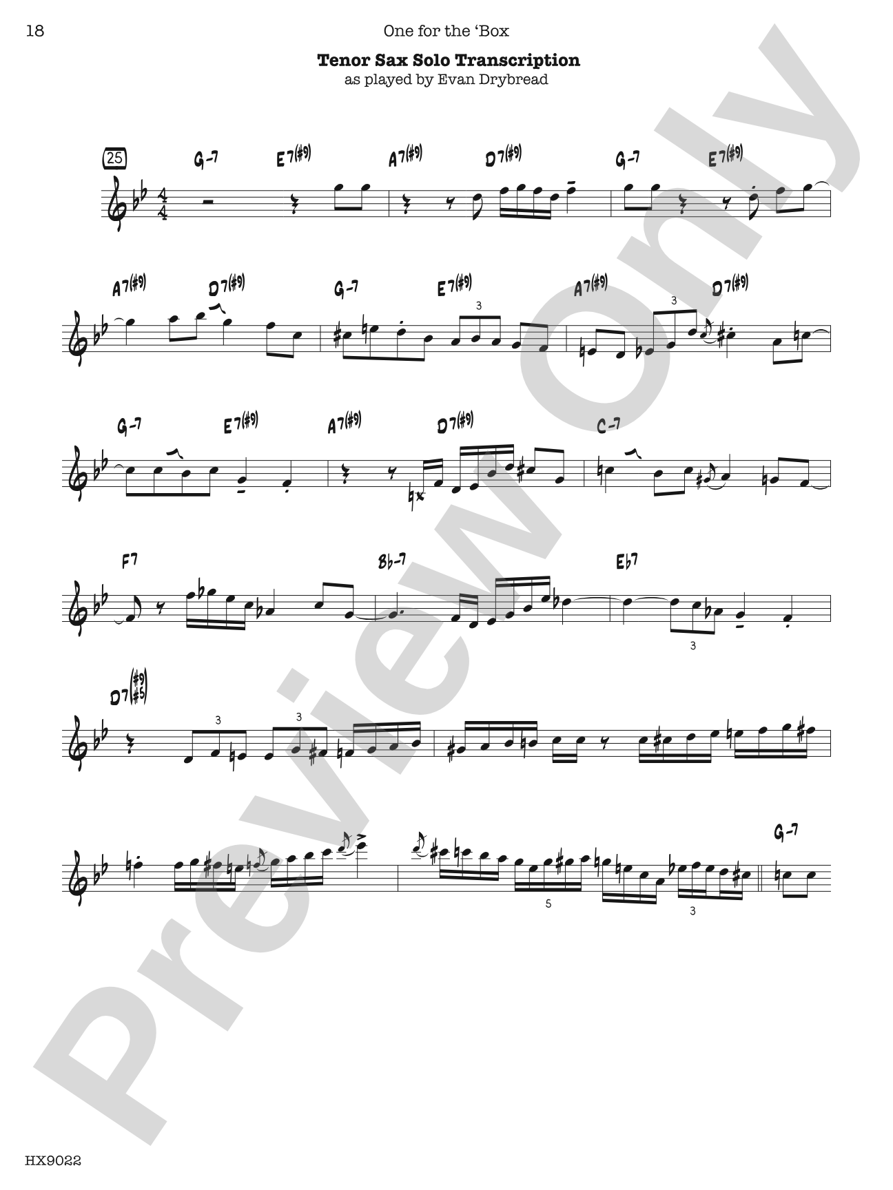 One for the 'Box: Jazz Ensemble Conductor Score & Parts