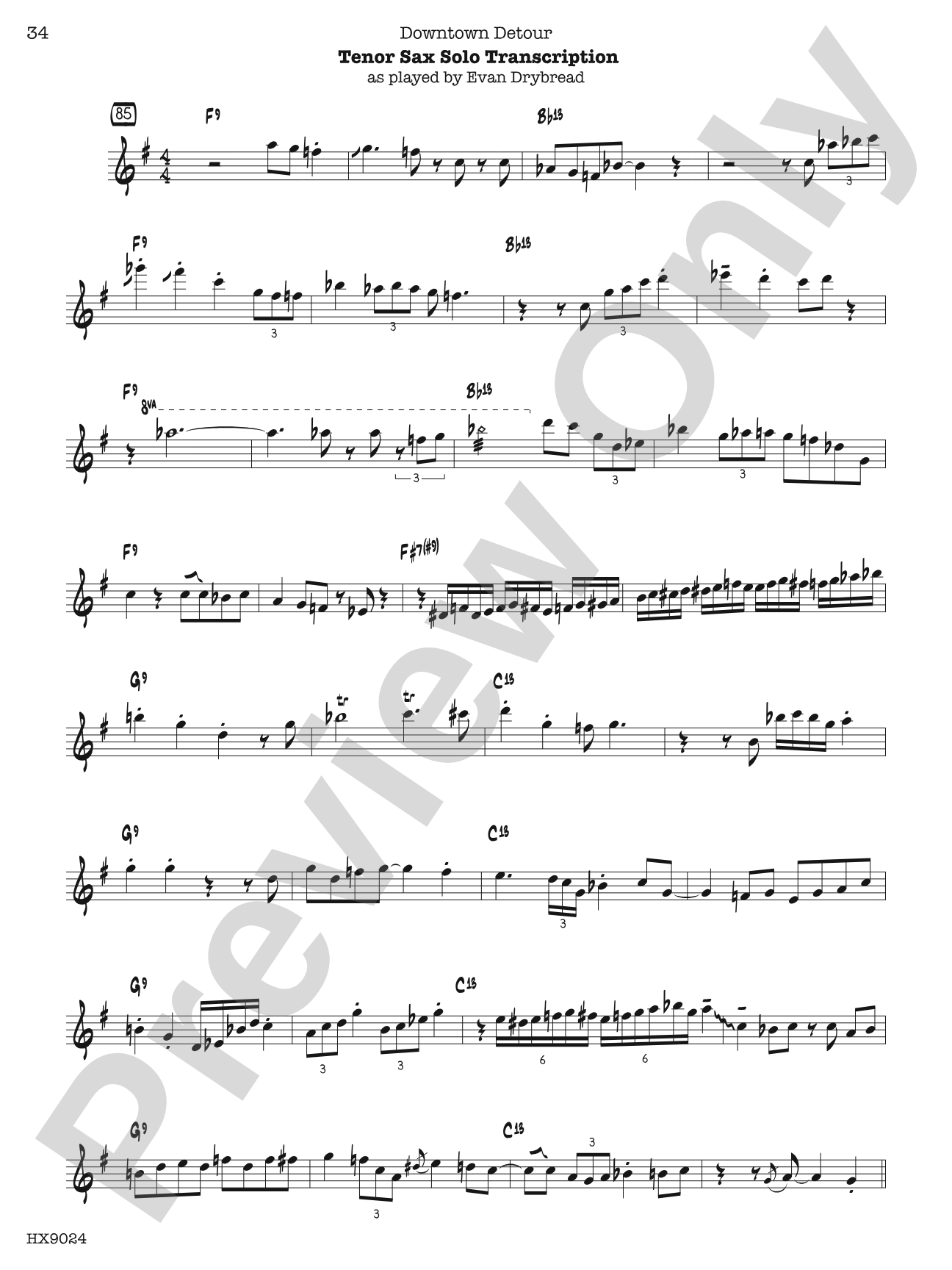 Downtown Detour: Jazz Ensemble Conductor Score & Parts