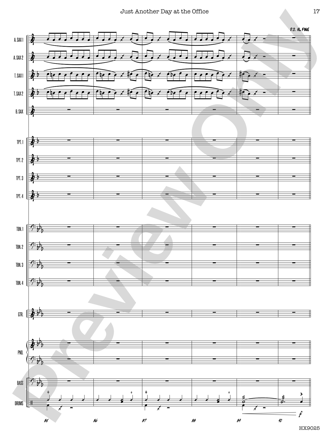 Just Another Day at the Office: Jazz Ensemble Conductor Score & Parts