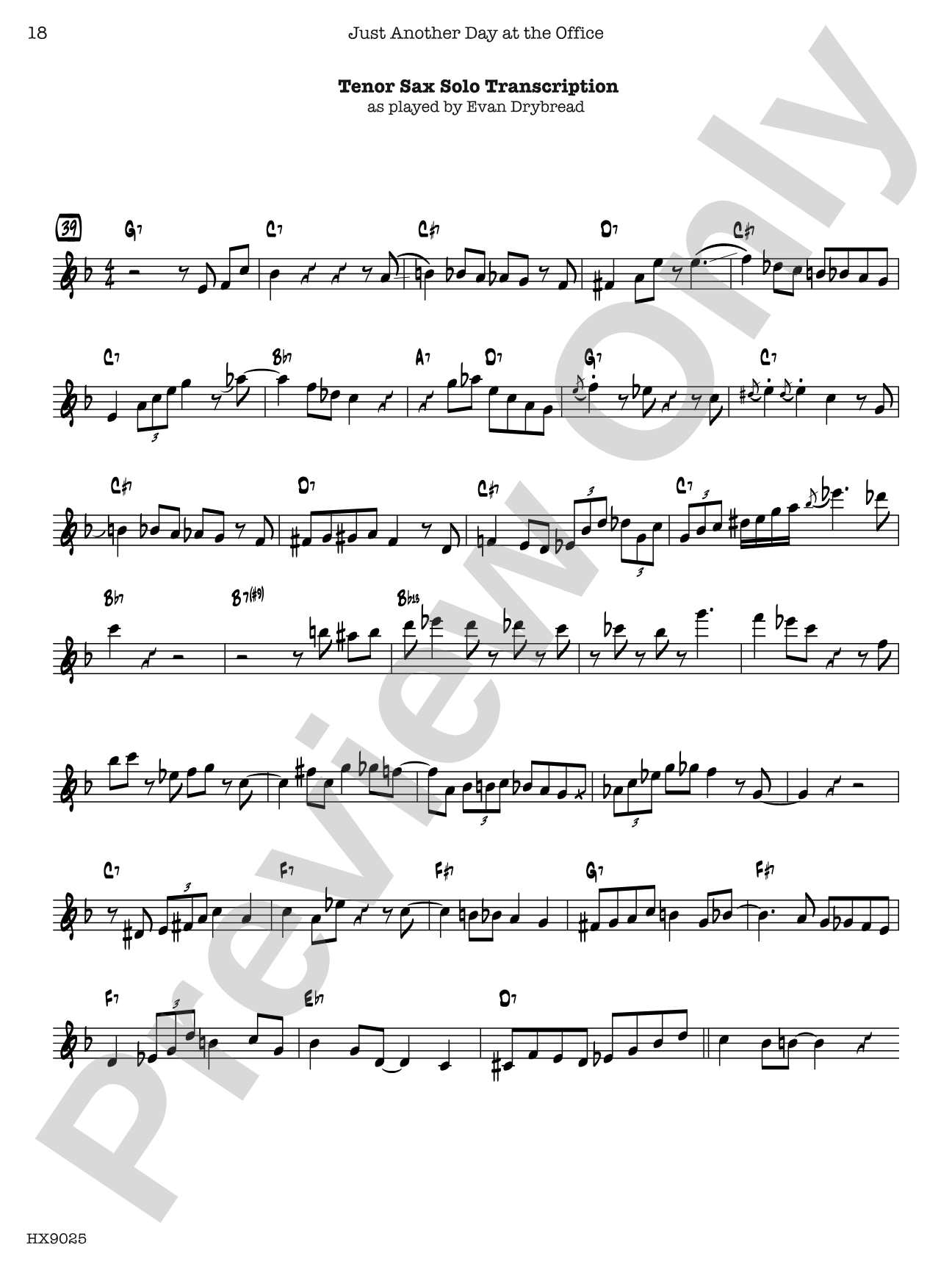 Just Another Day at the Office: Jazz Ensemble Conductor Score & Parts