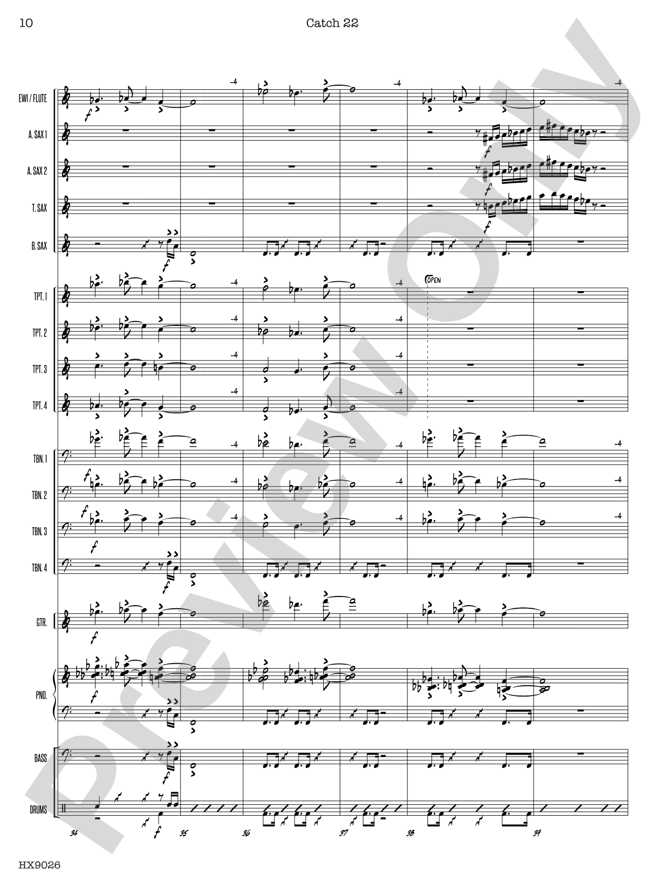 Catch 22: Jazz Ensemble Conductor Score & Parts
