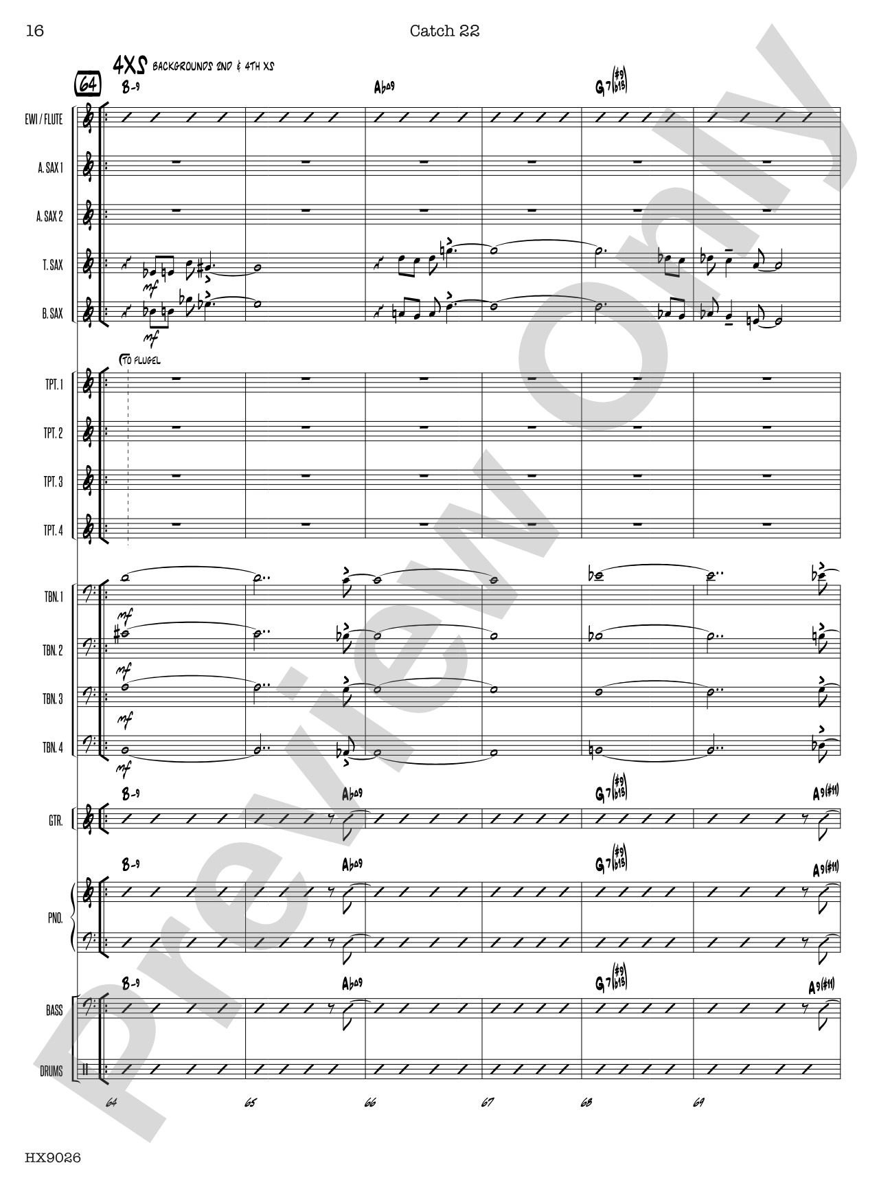 Catch 22: Jazz Ensemble Conductor Score & Parts
