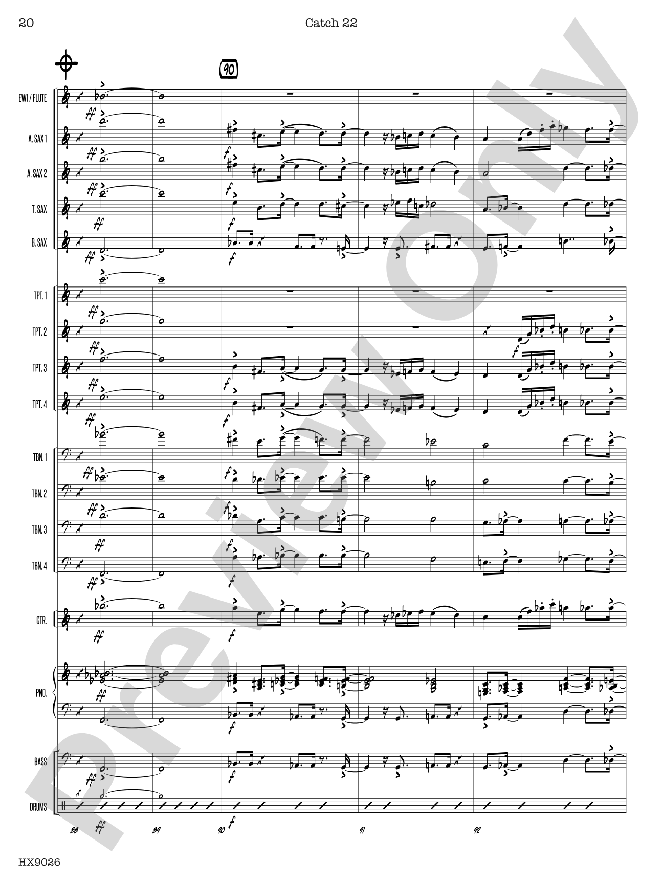 Catch 22: Jazz Ensemble Conductor Score & Parts