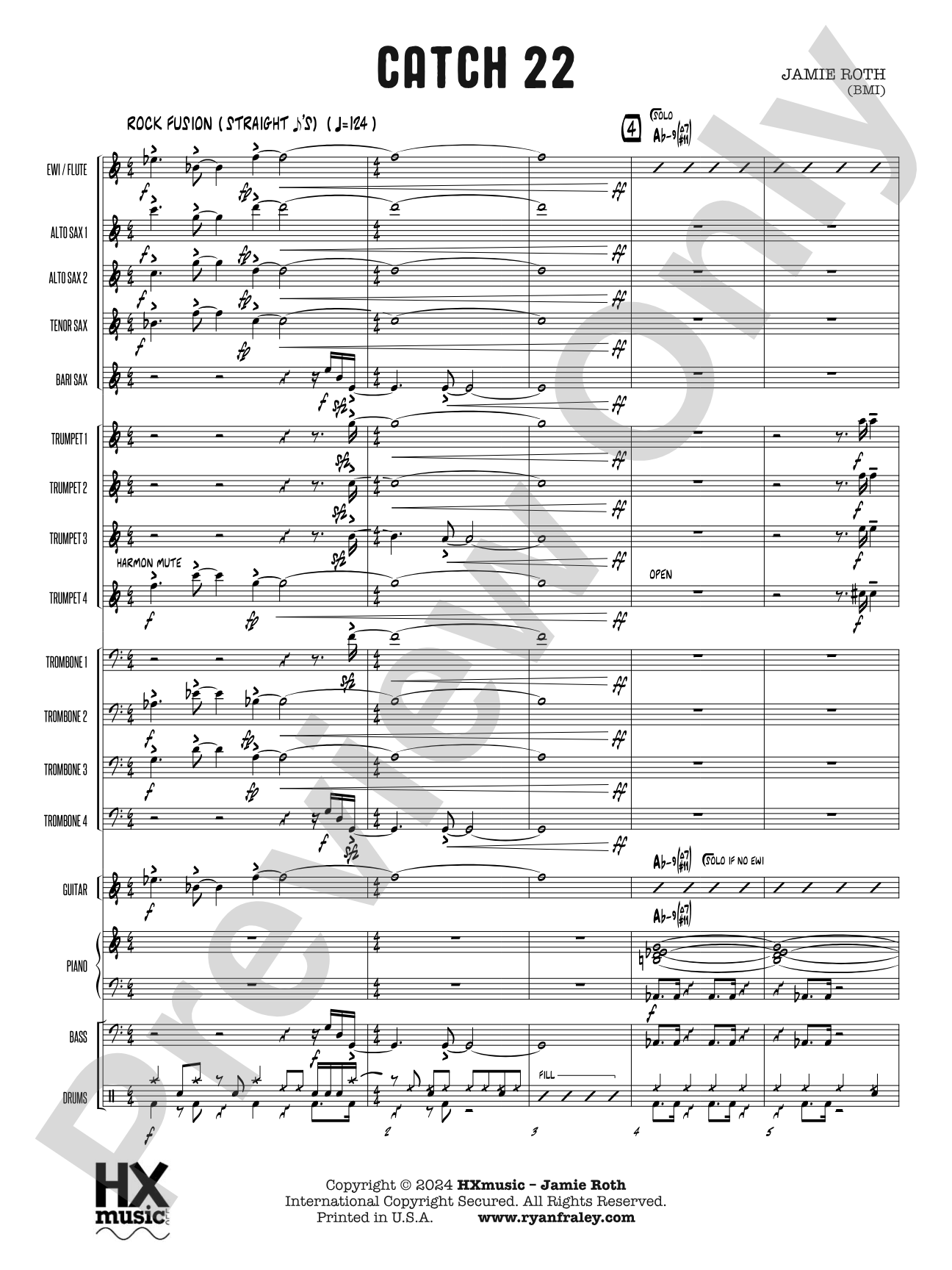 Catch 22: Jazz Ensemble Conductor Score & Parts