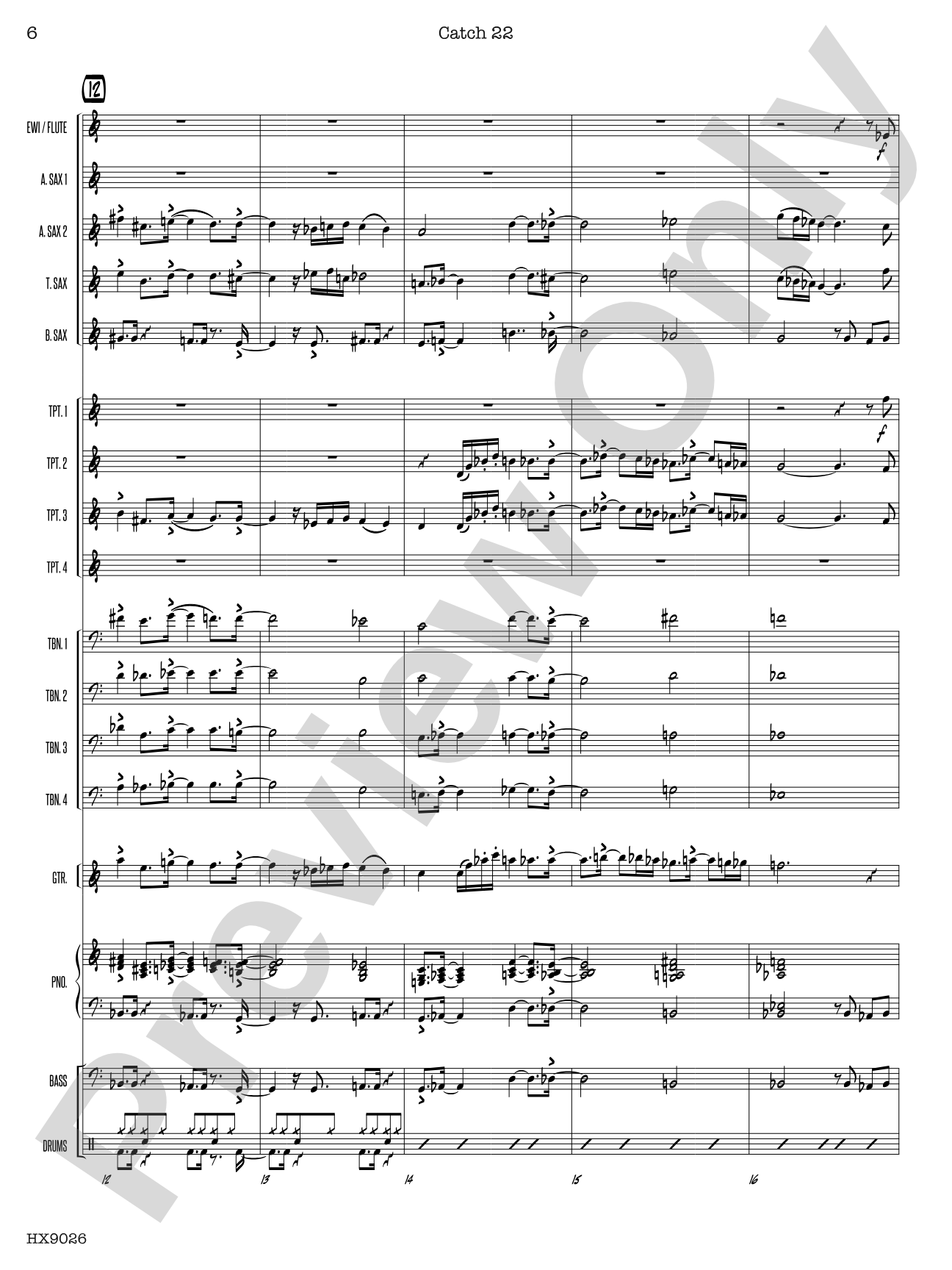 Catch 22: Jazz Ensemble Conductor Score & Parts