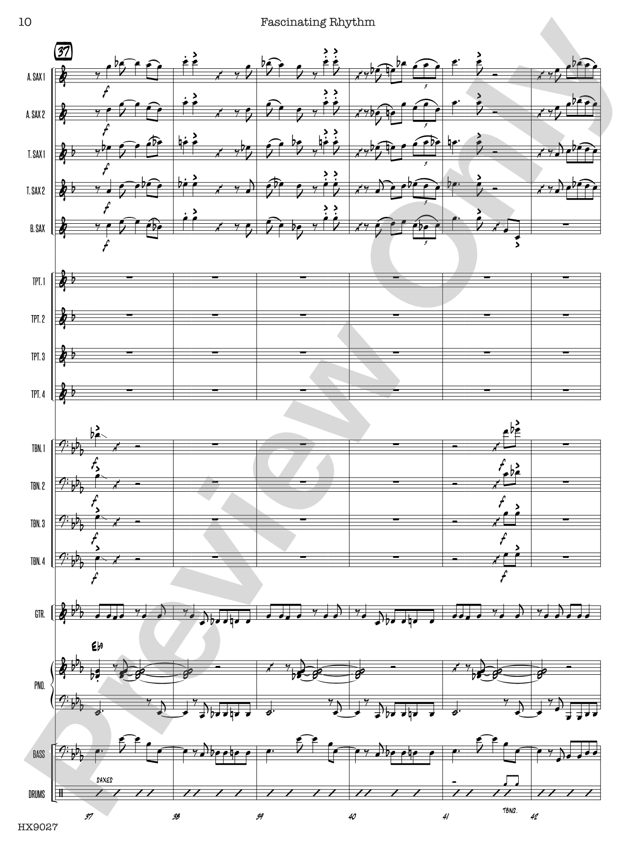 Fascinating Rhythm: Jazz Ensemble Conductor Score & Parts