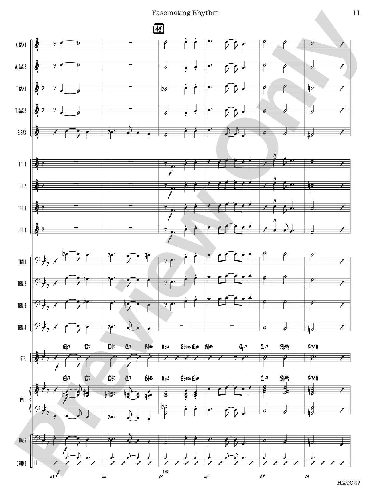 Fascinating Rhythm: Jazz Ensemble Conductor Score & Parts