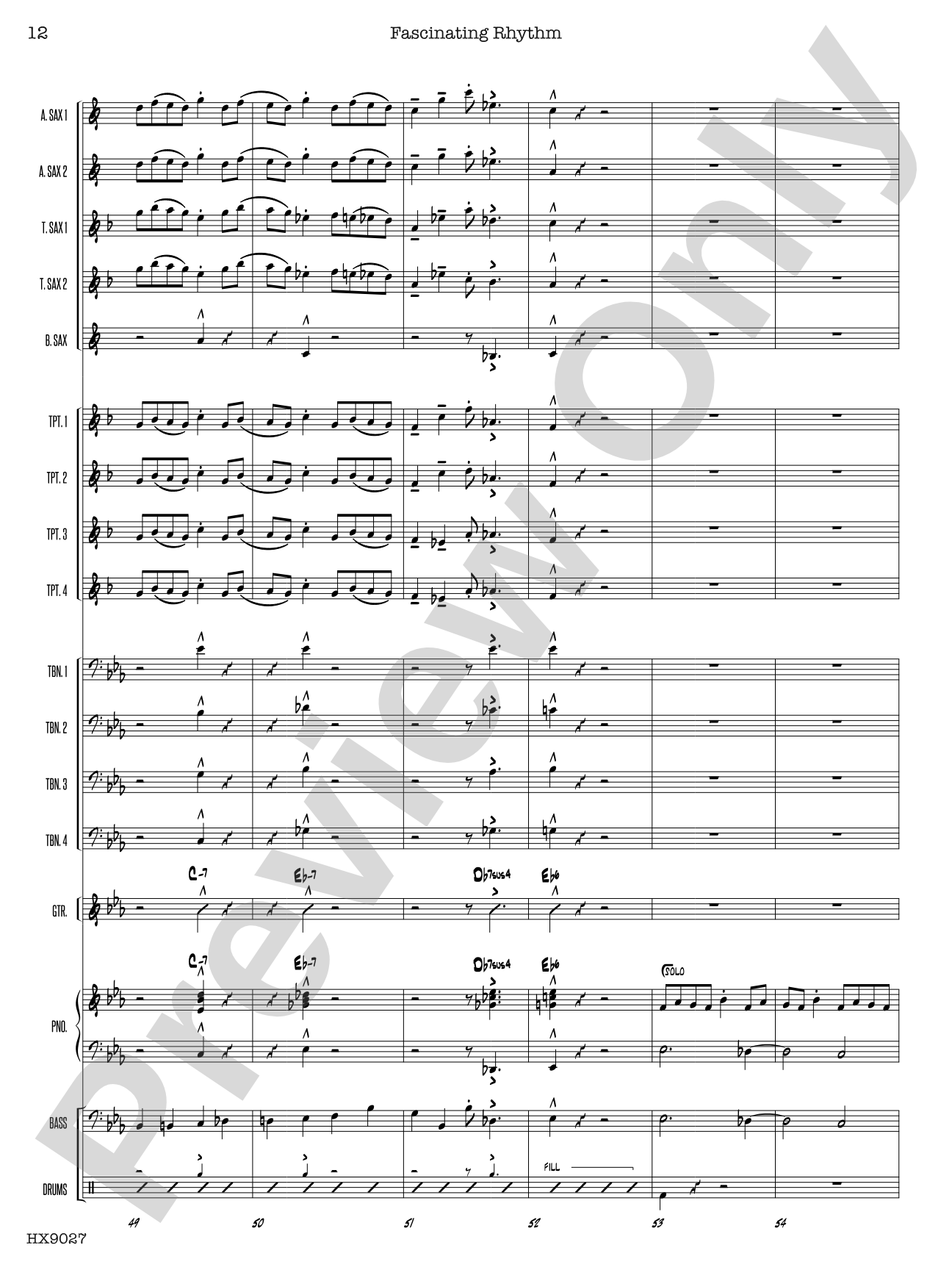 Fascinating Rhythm: Jazz Ensemble Conductor Score & Parts