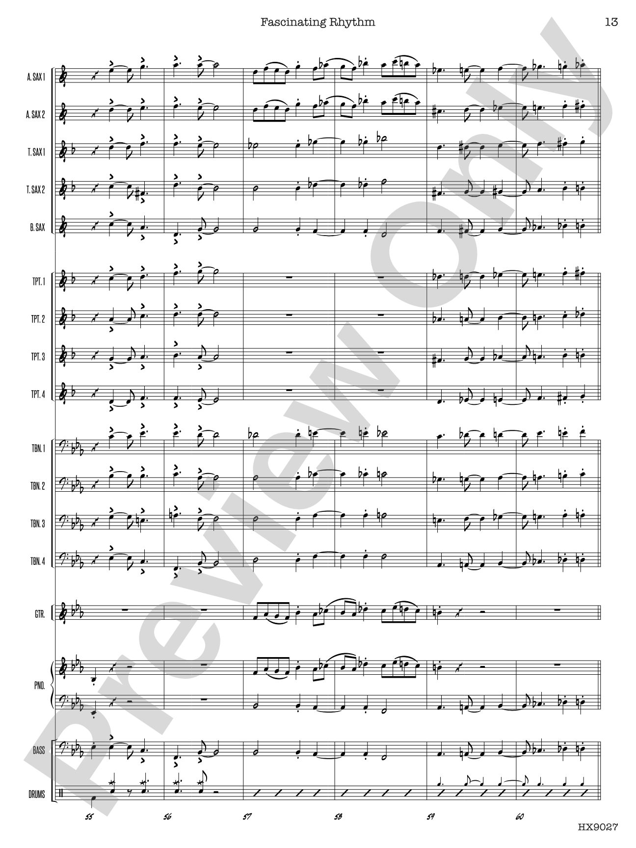 Fascinating Rhythm: Jazz Ensemble Conductor Score & Parts