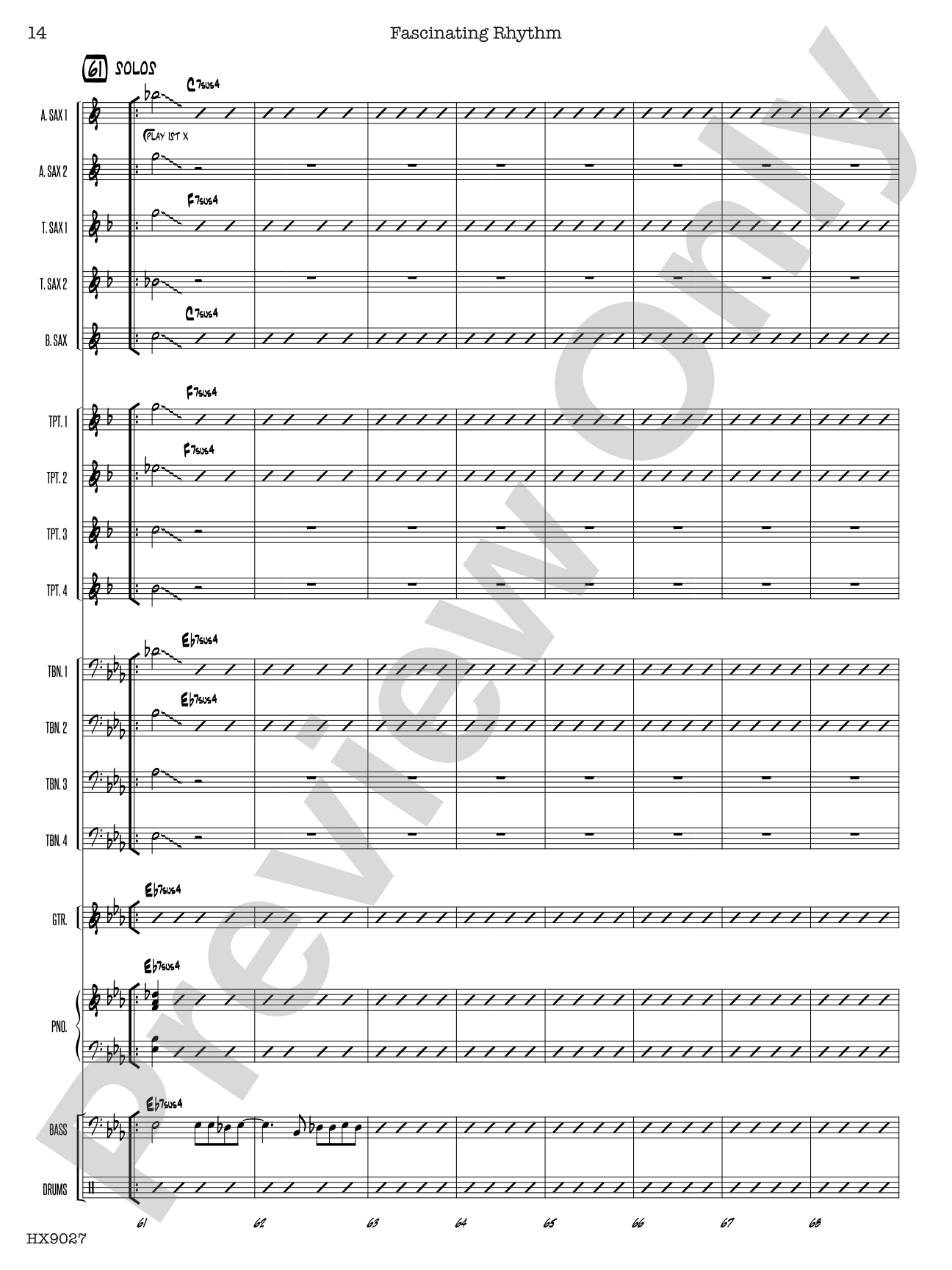 Fascinating Rhythm: Jazz Ensemble Conductor Score & Parts