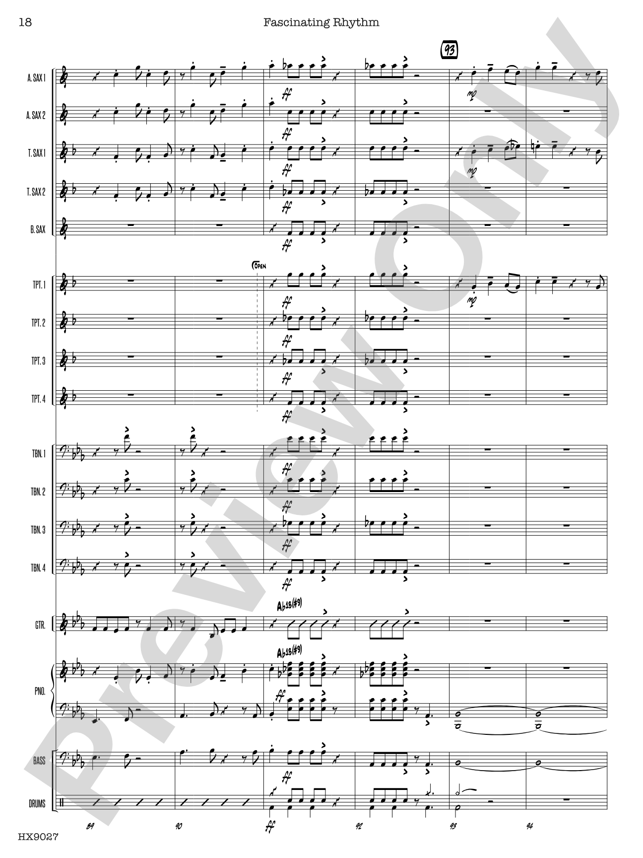 Fascinating Rhythm: Jazz Ensemble Conductor Score & Parts