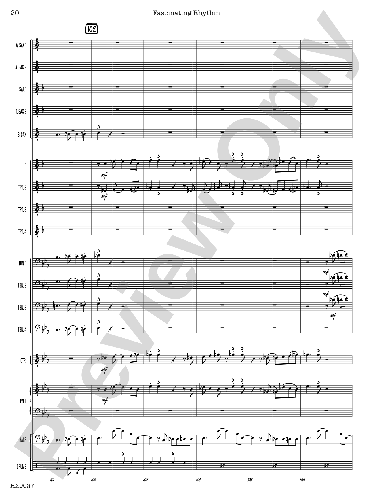 Fascinating Rhythm: Jazz Ensemble Conductor Score & Parts