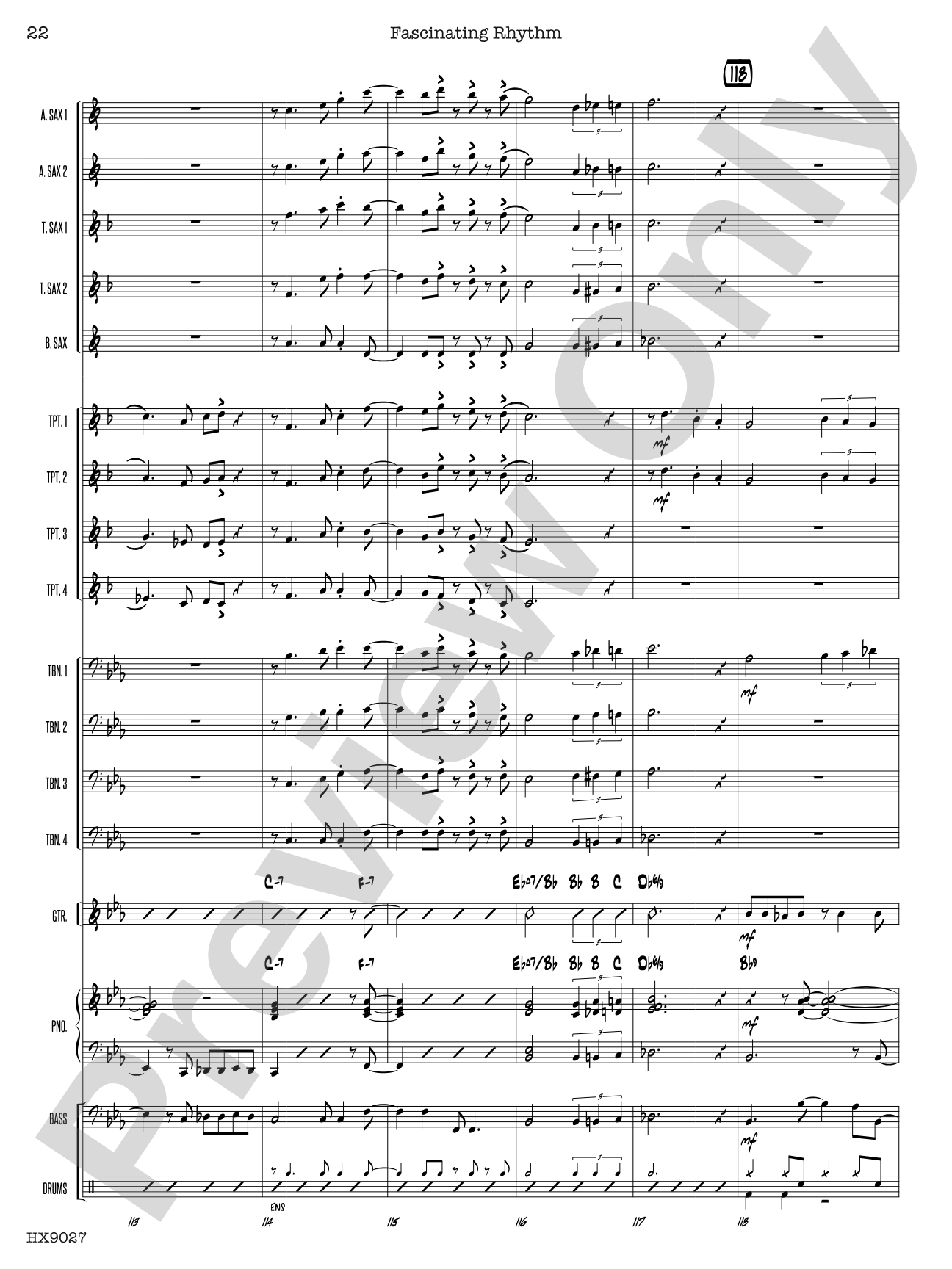 Fascinating Rhythm: Jazz Ensemble Conductor Score & Parts