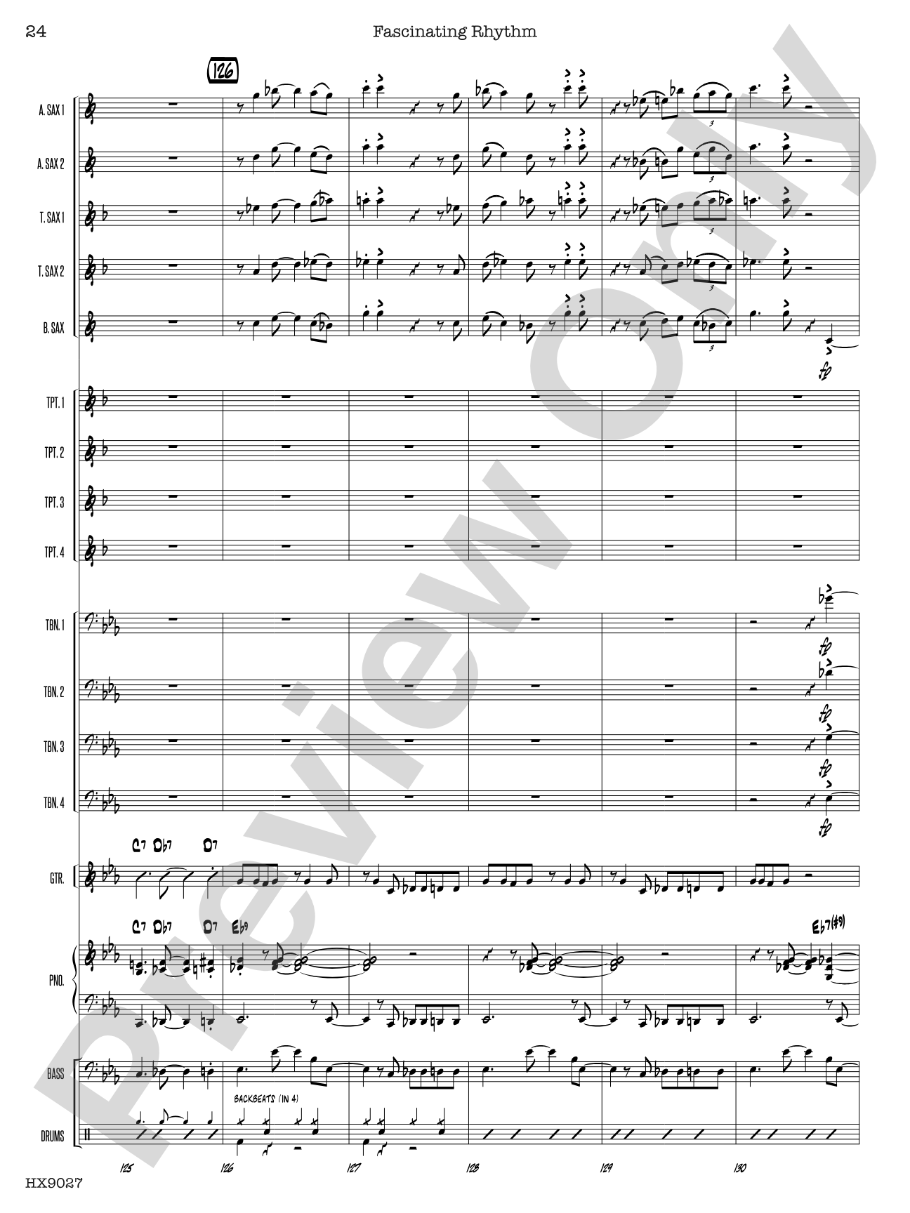 Fascinating Rhythm: Jazz Ensemble Conductor Score & Parts