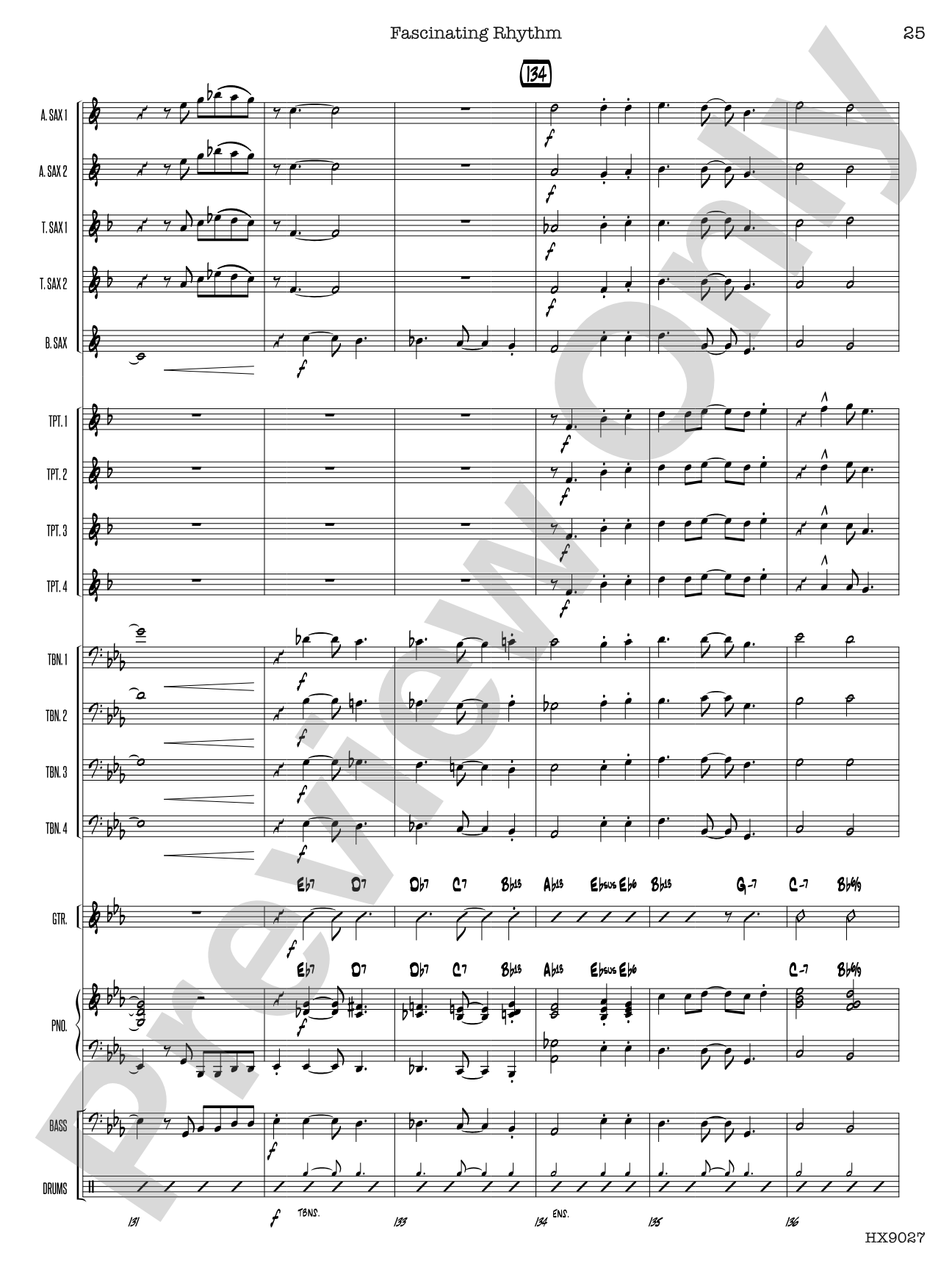 Fascinating Rhythm: Jazz Ensemble Conductor Score & Parts