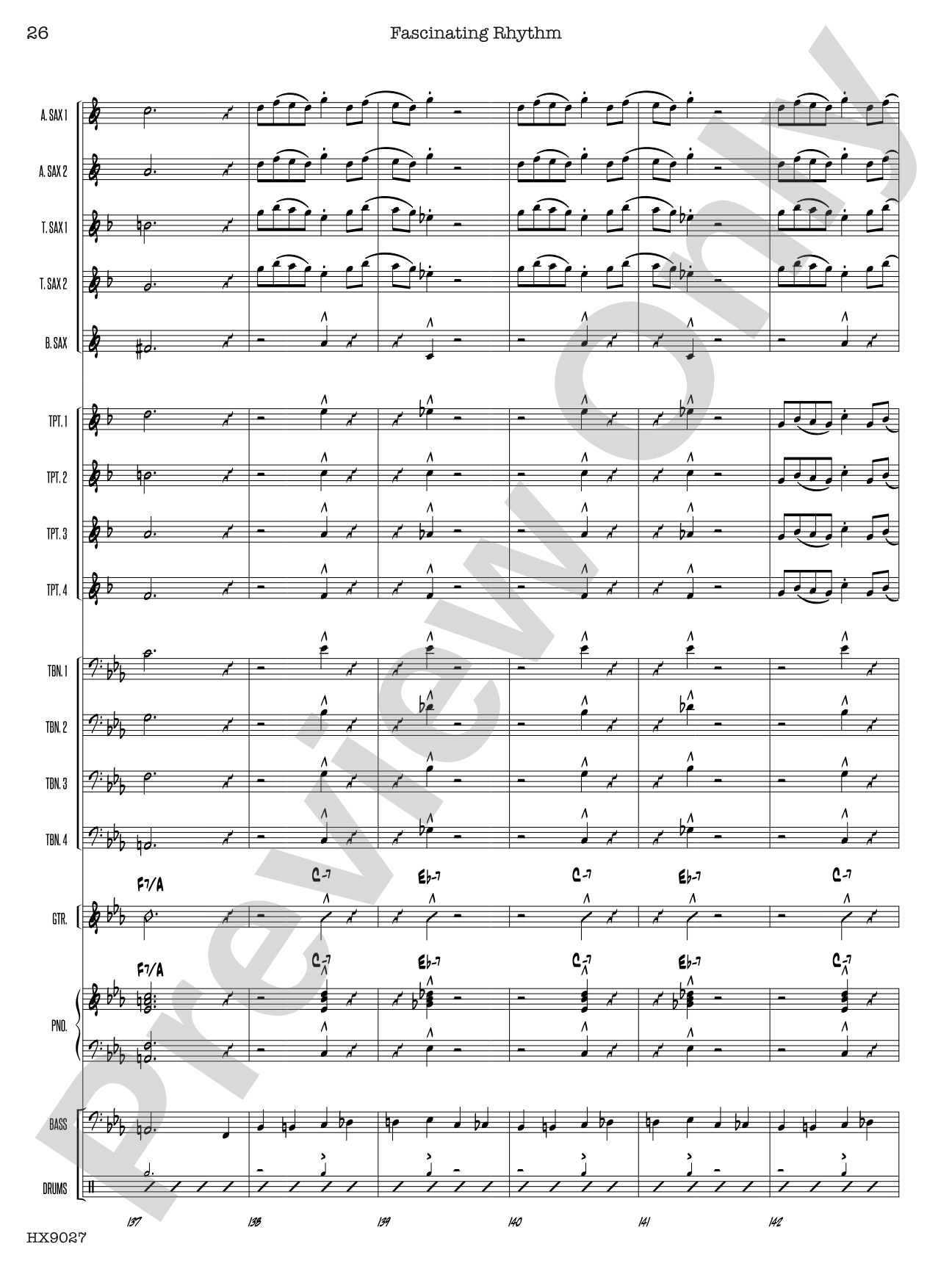 Fascinating Rhythm: Jazz Ensemble Conductor Score & Parts
