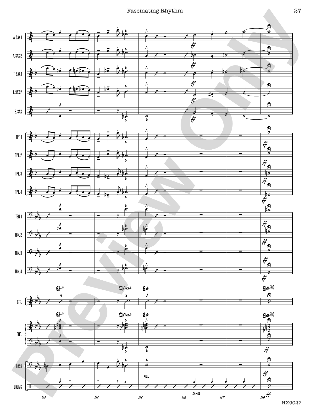 Fascinating Rhythm: Jazz Ensemble Conductor Score & Parts