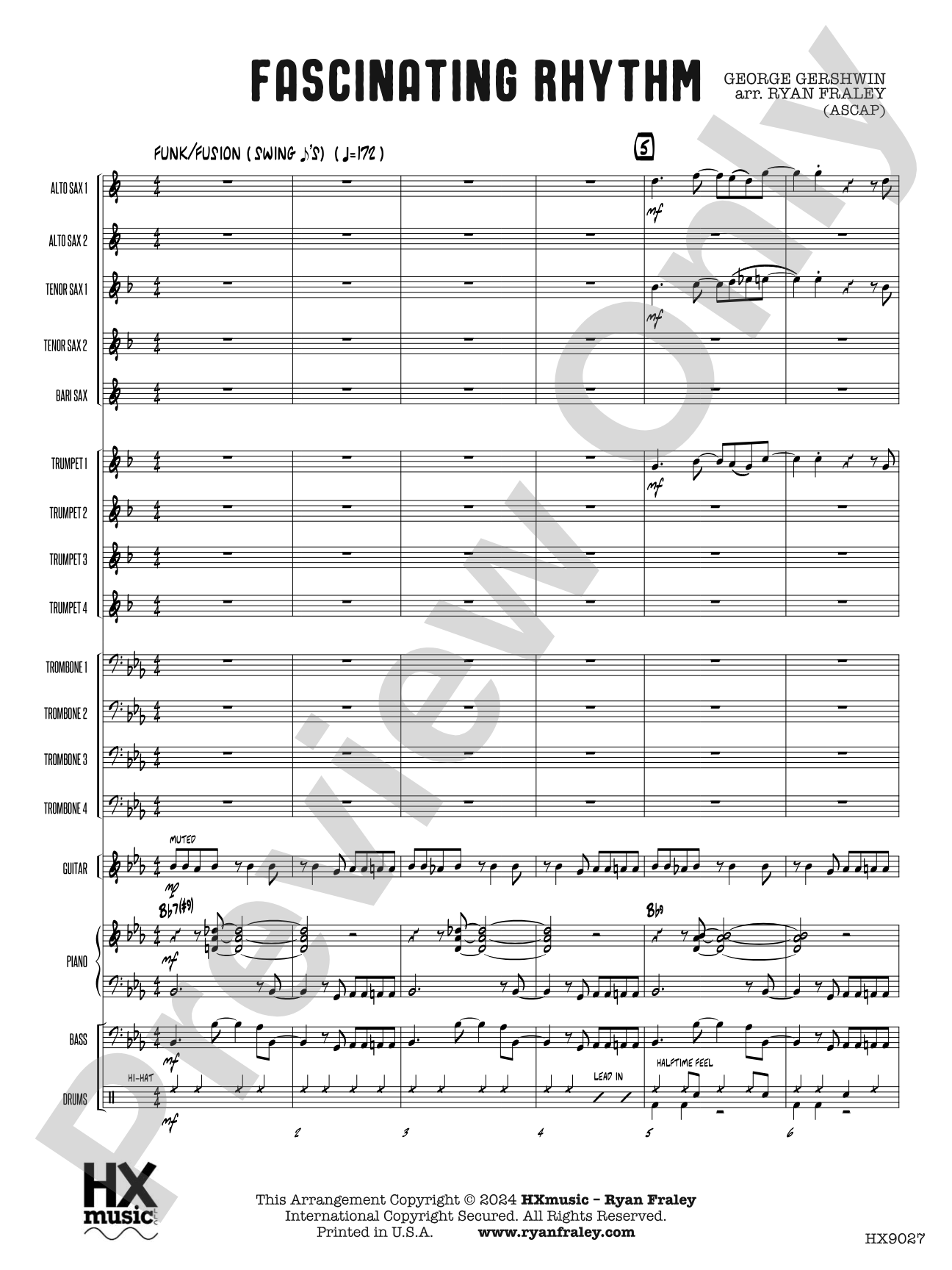 Fascinating Rhythm: Jazz Ensemble Conductor Score & Parts