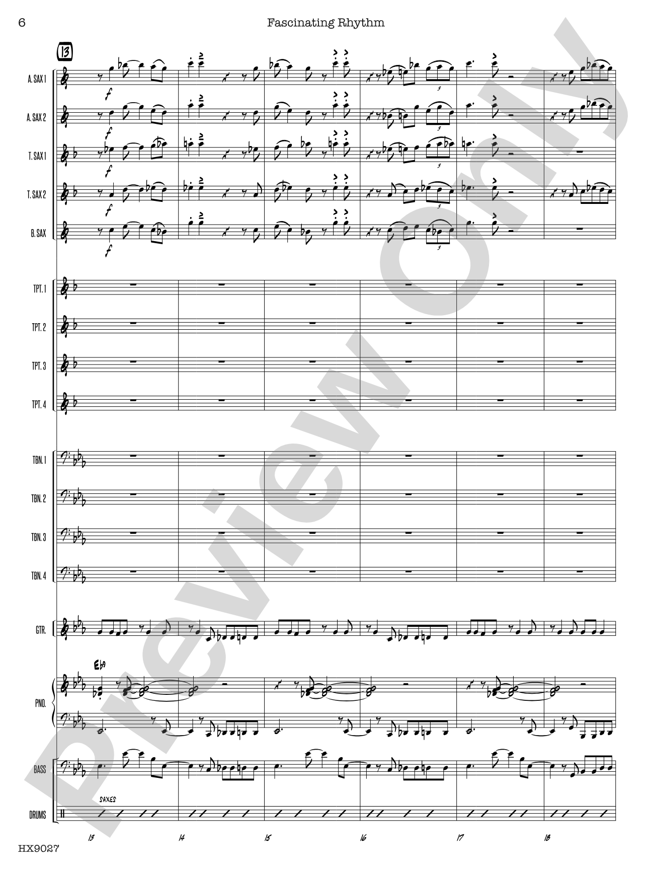 Fascinating Rhythm: Jazz Ensemble Conductor Score & Parts