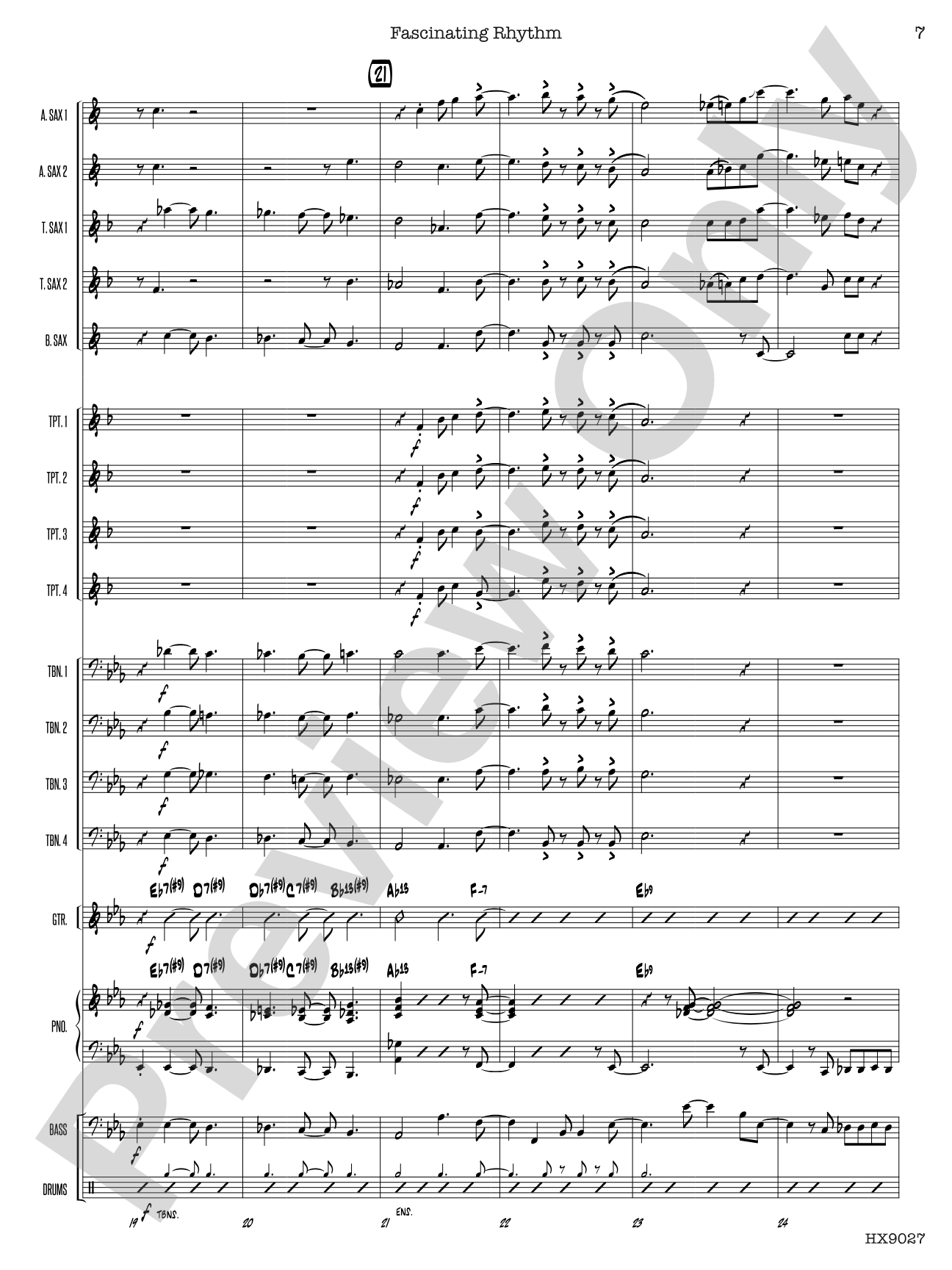 Fascinating Rhythm: Jazz Ensemble Conductor Score & Parts