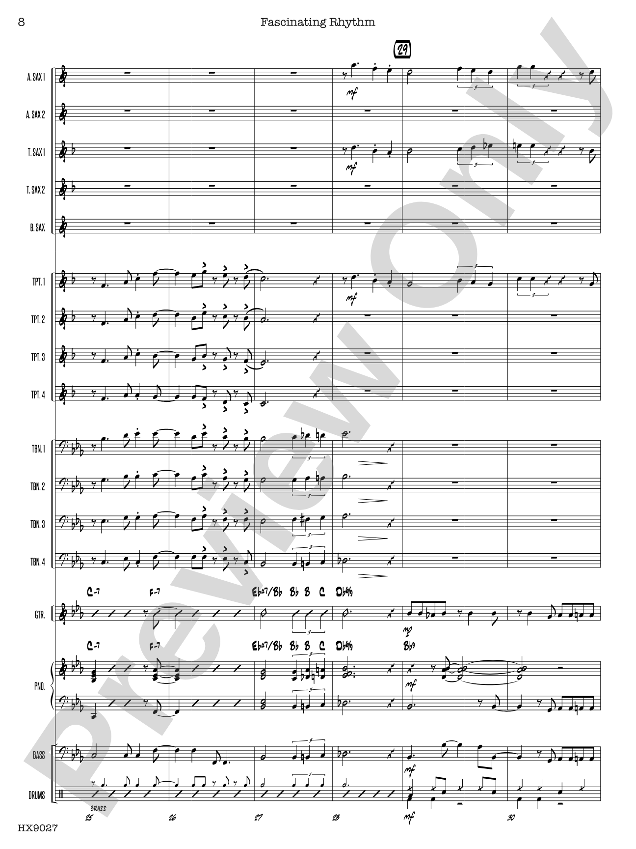 Fascinating Rhythm: Jazz Ensemble Conductor Score & Parts