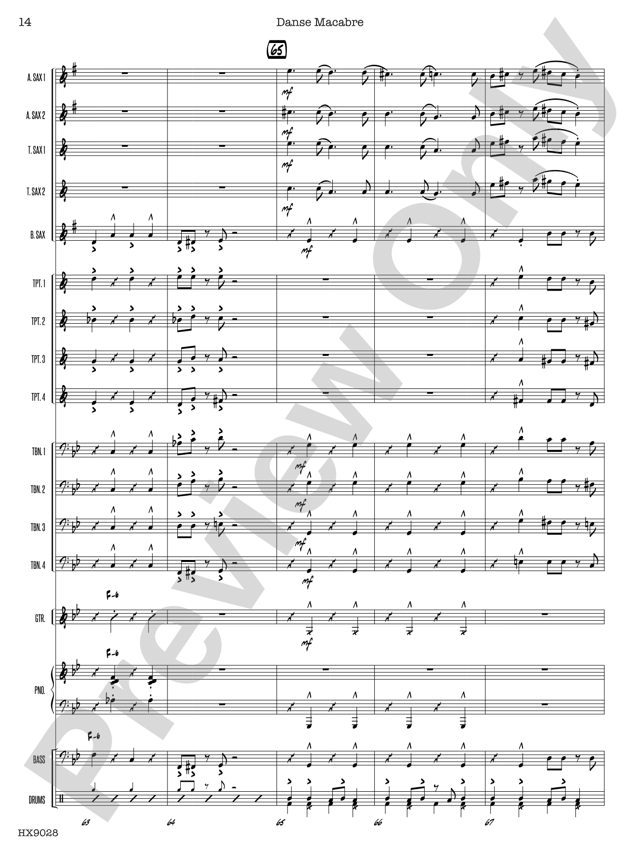 Danse Macabre: Score