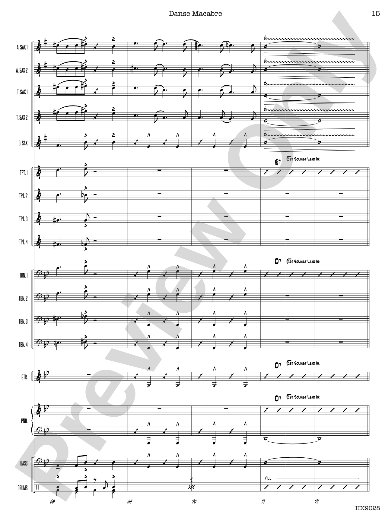 Danse Macabre: Score