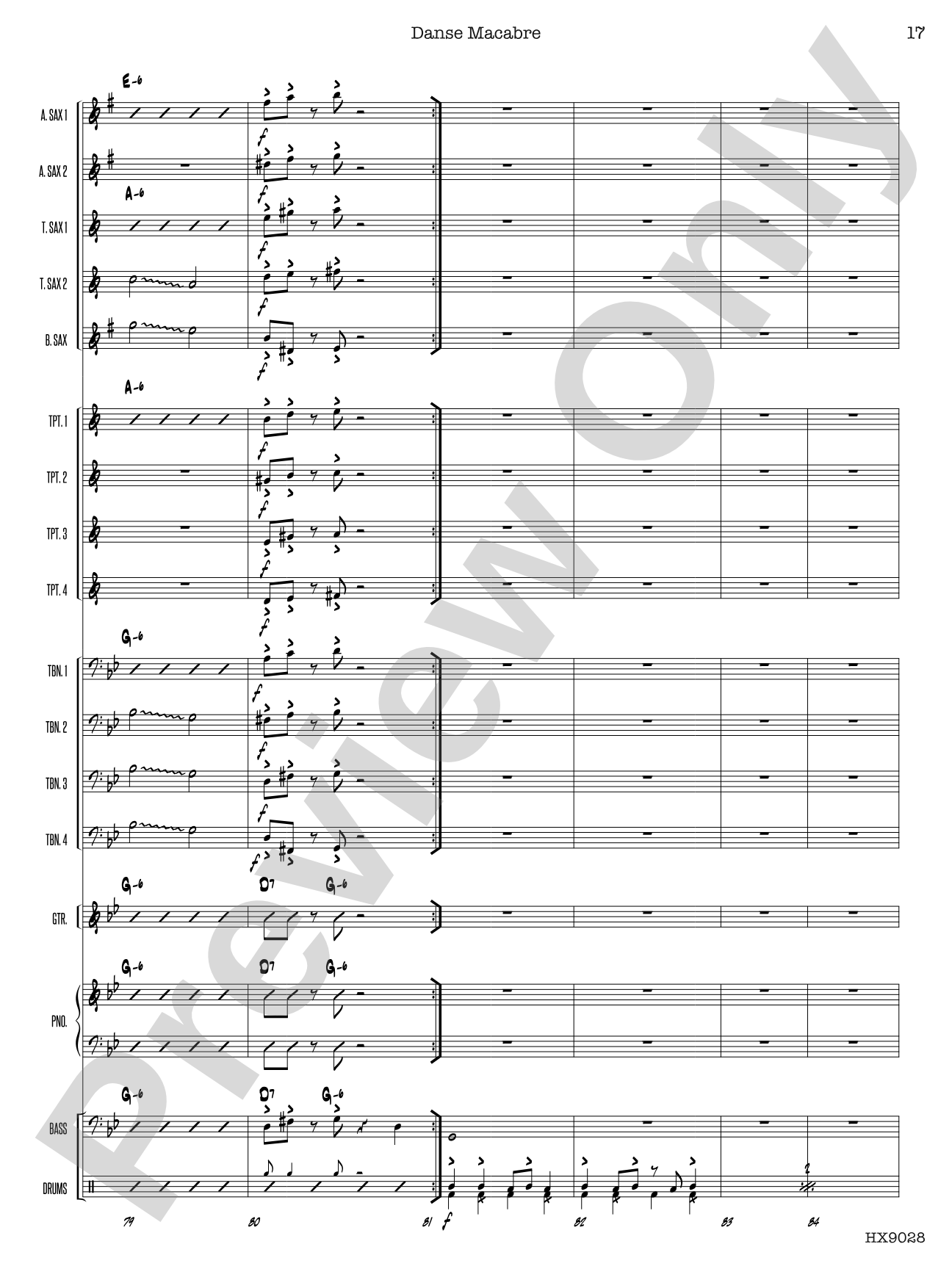 Danse Macabre: Score