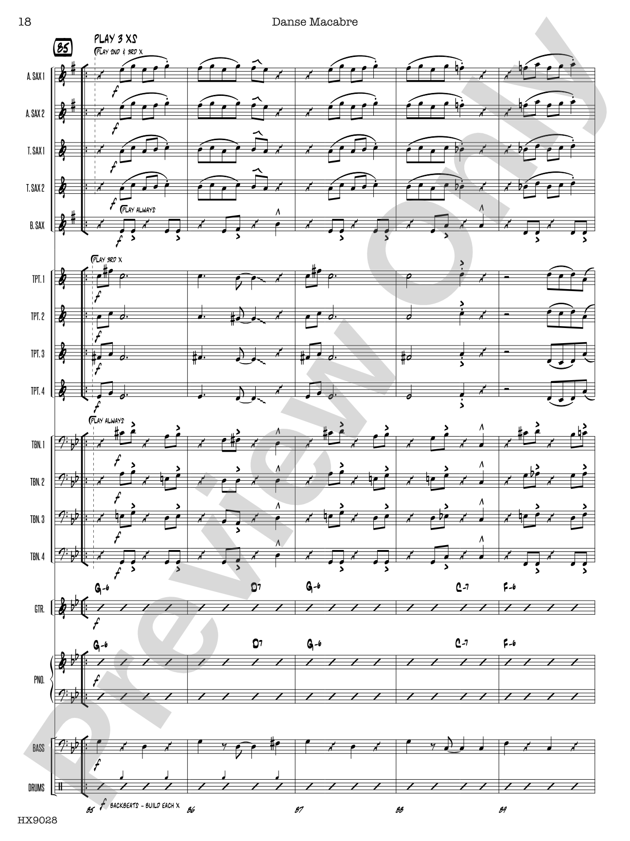 Danse Macabre: Score