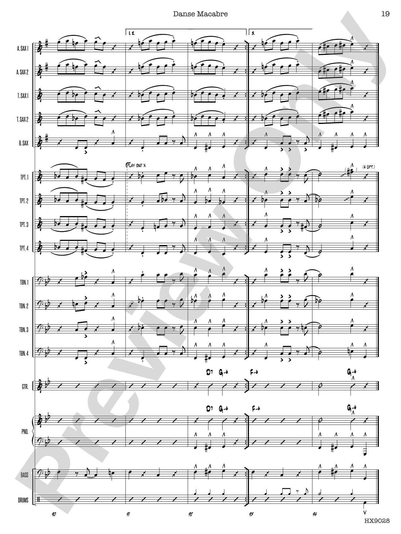 Danse Macabre: Score