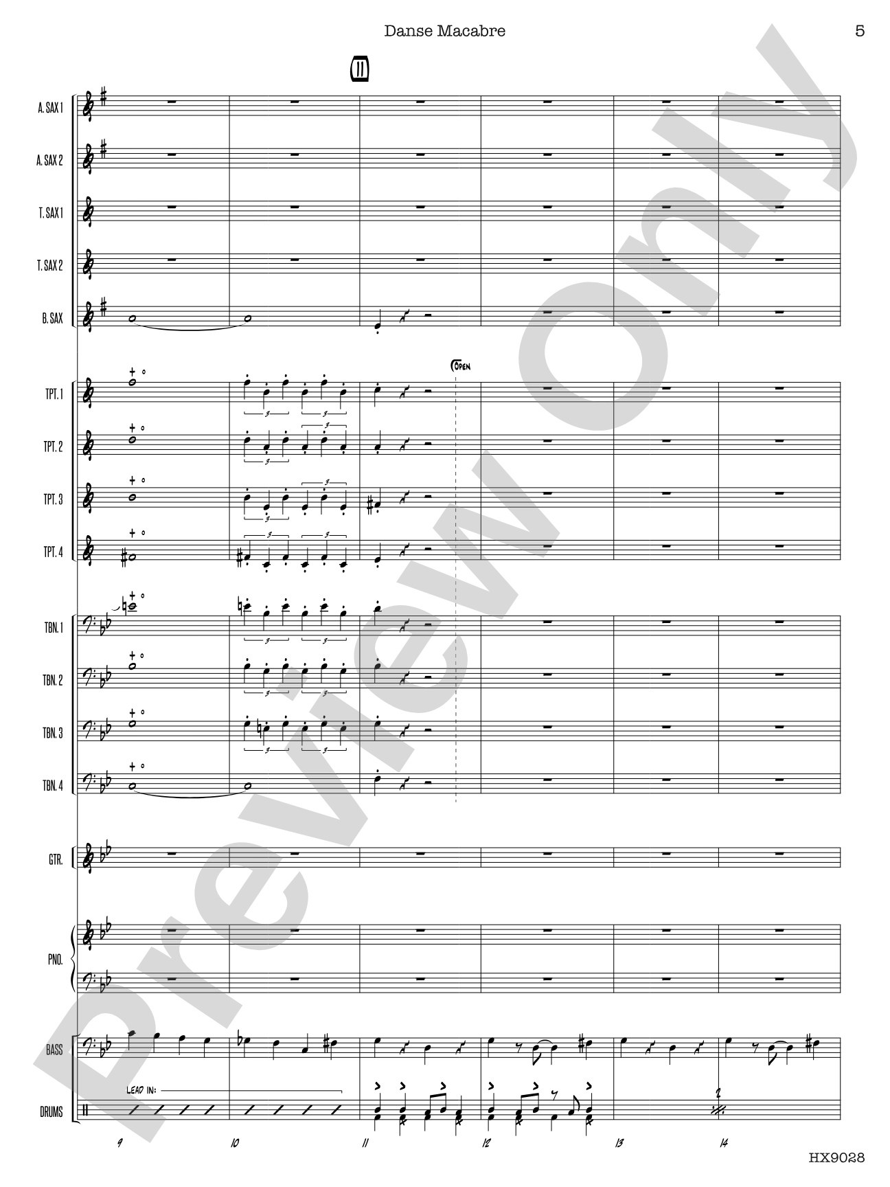 Danse Macabre: Score
