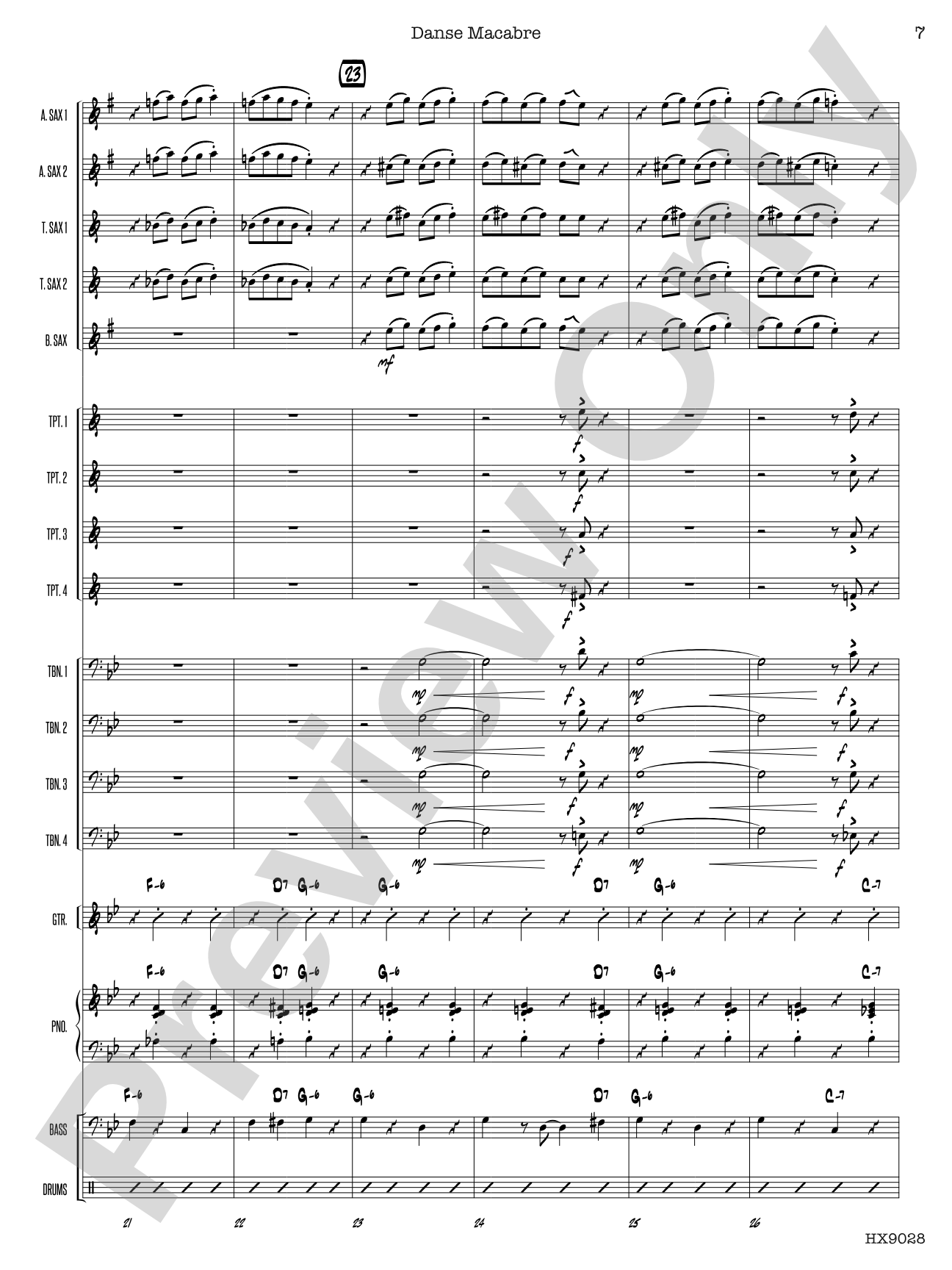 Danse Macabre: Score