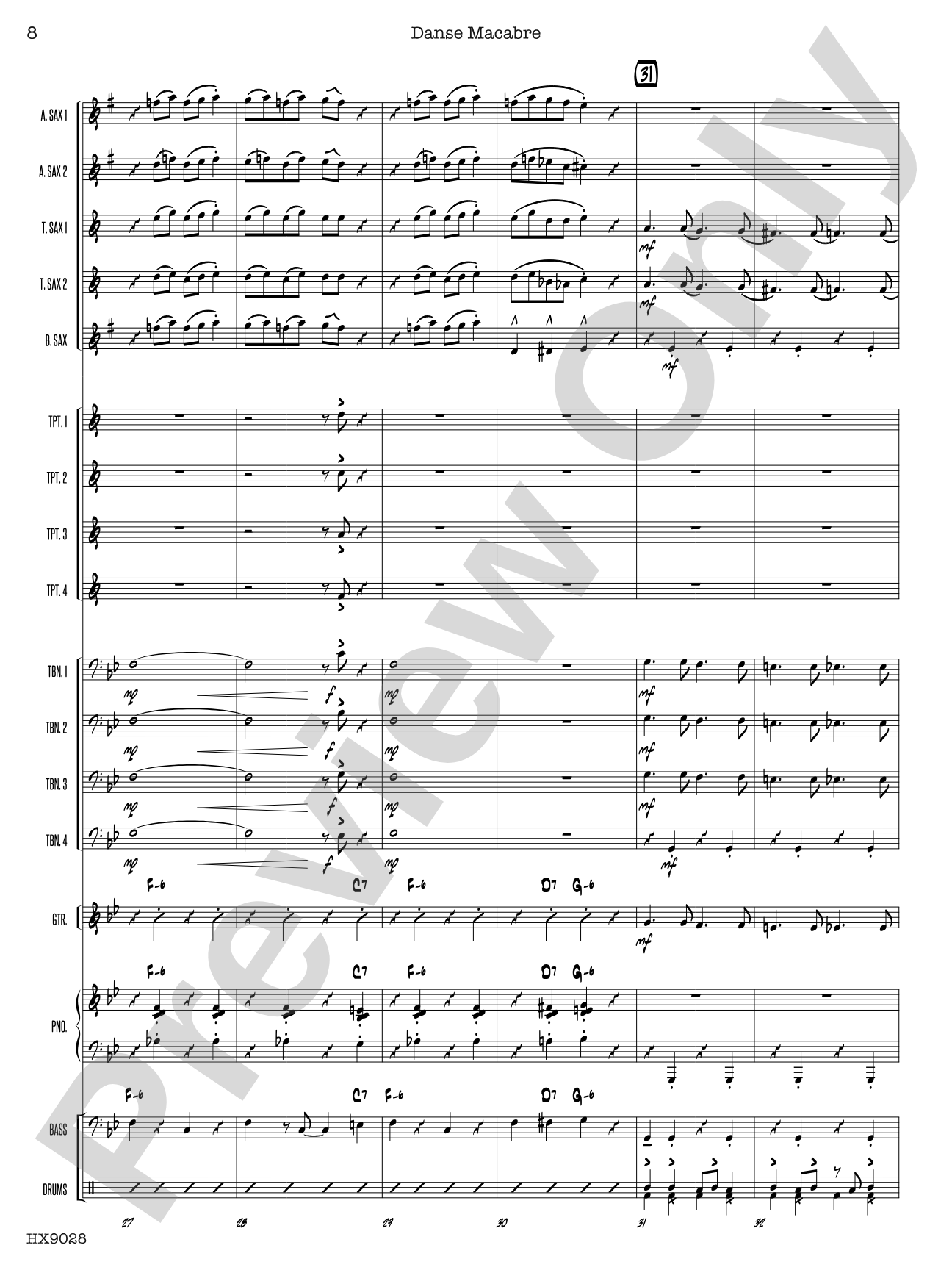 Danse Macabre: Score