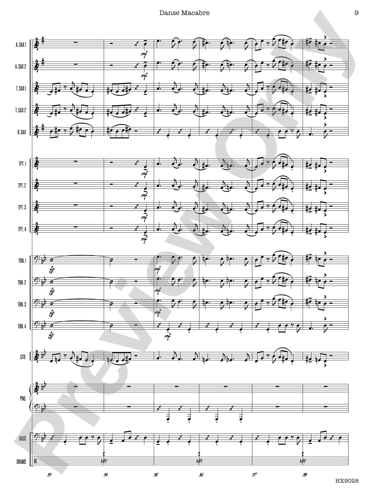 Danse Macabre: Score